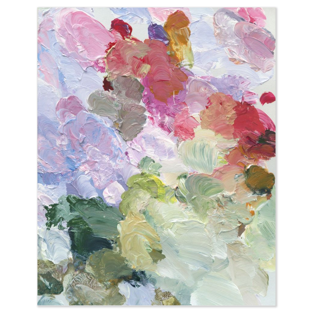 Sorrell paint palette, a fine art print on paper