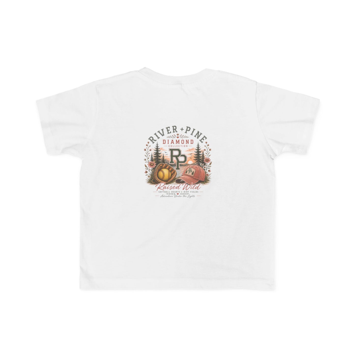 River + Pine Diamond Collection Vintage Softball Toddler Girl T‑Shirt