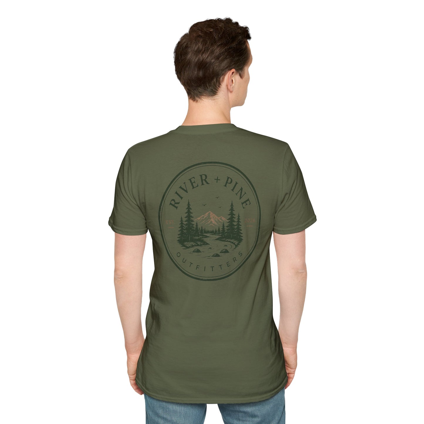 River + Pine Outfitters Graphic T-Shirt — Mountain & River Logo Tee