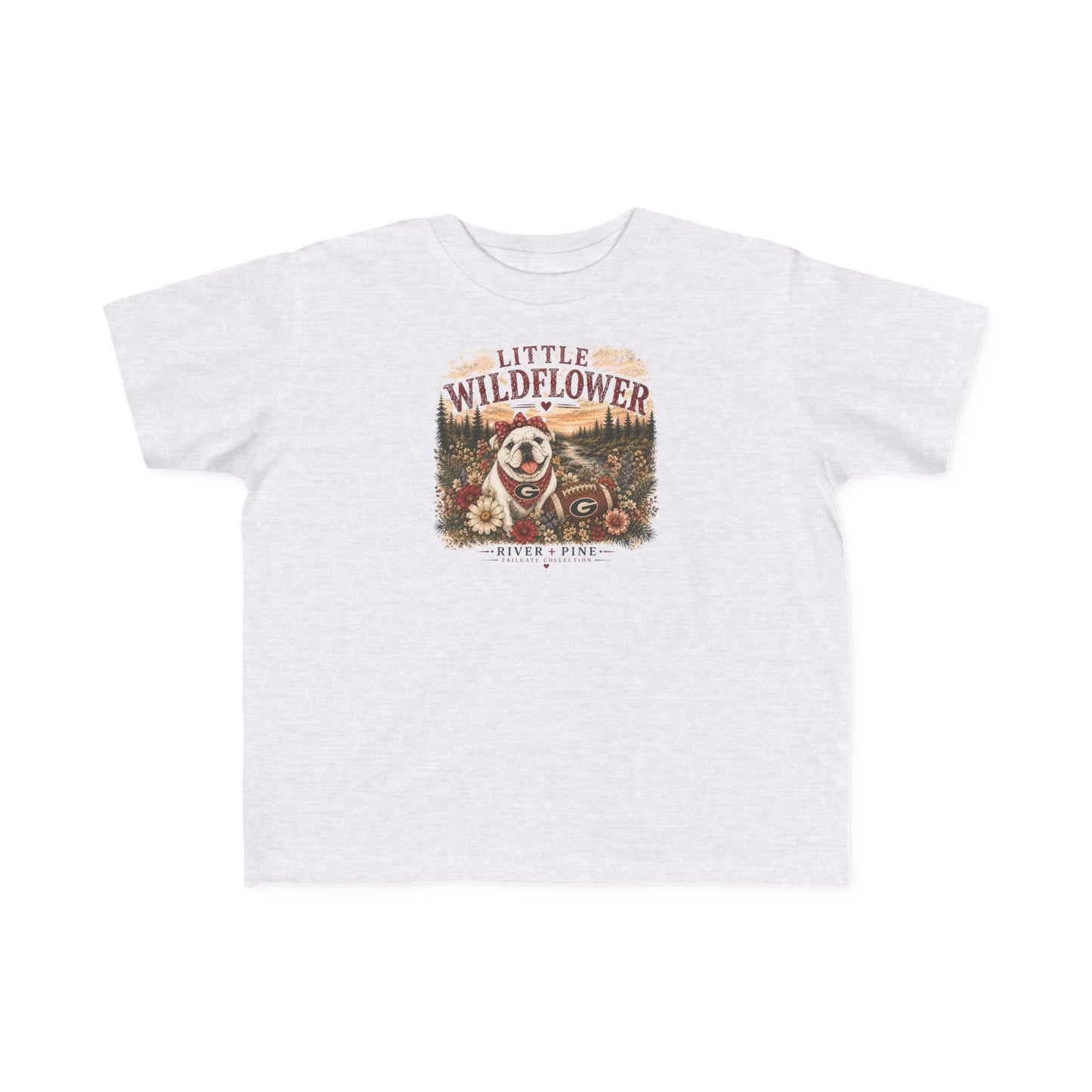 Toddler Tee — "Little Wildflower" UGA Football Tee