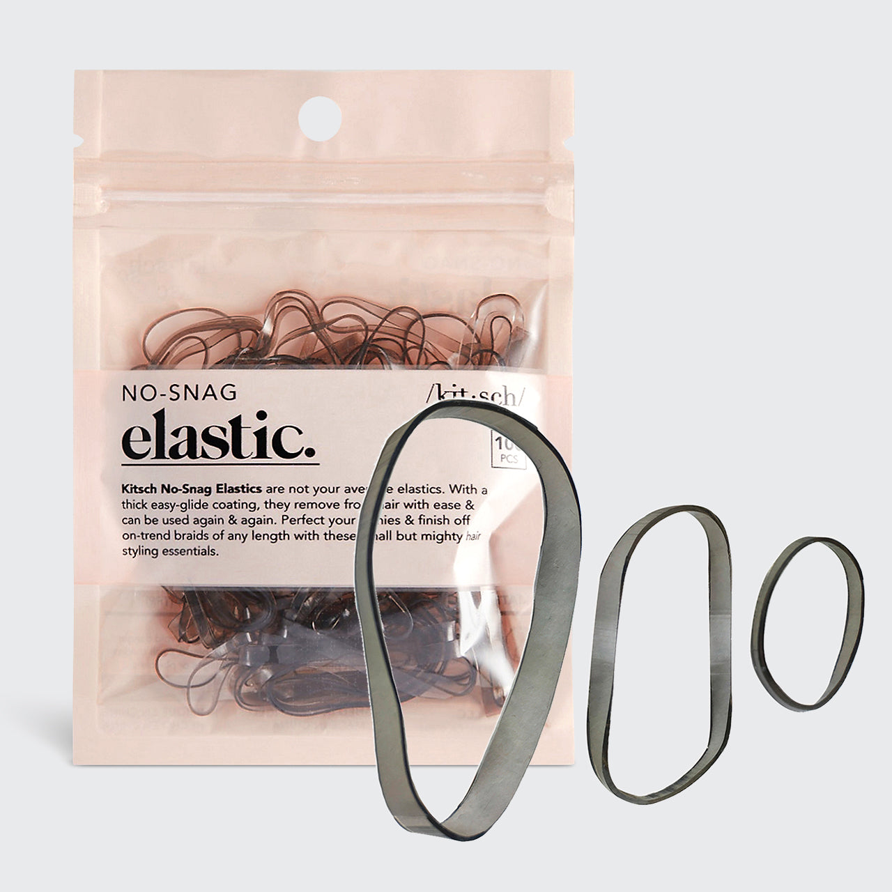 No-Snag Elastic 100pc (Brown)