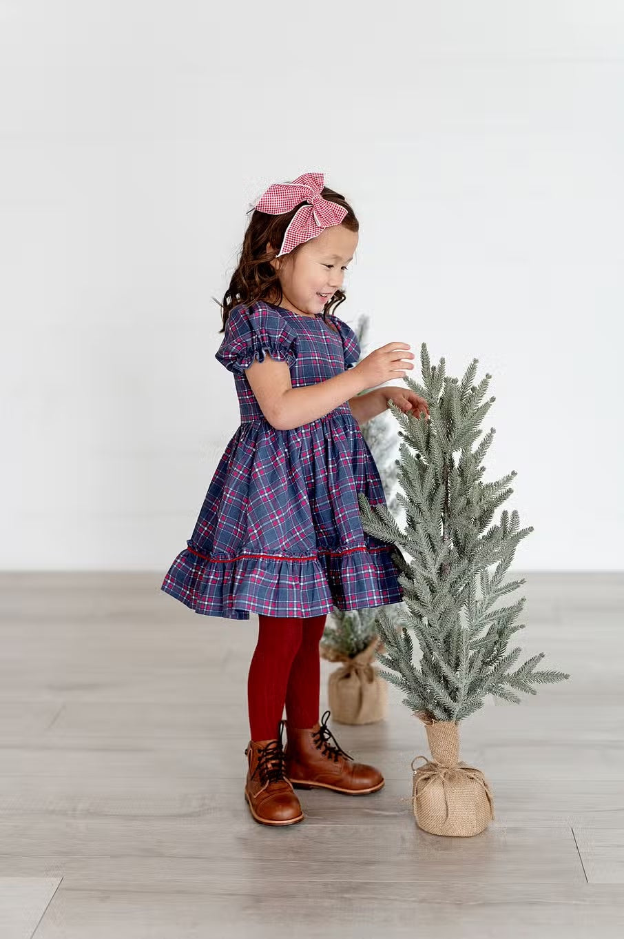 Aura Dress in Holiday Plaid