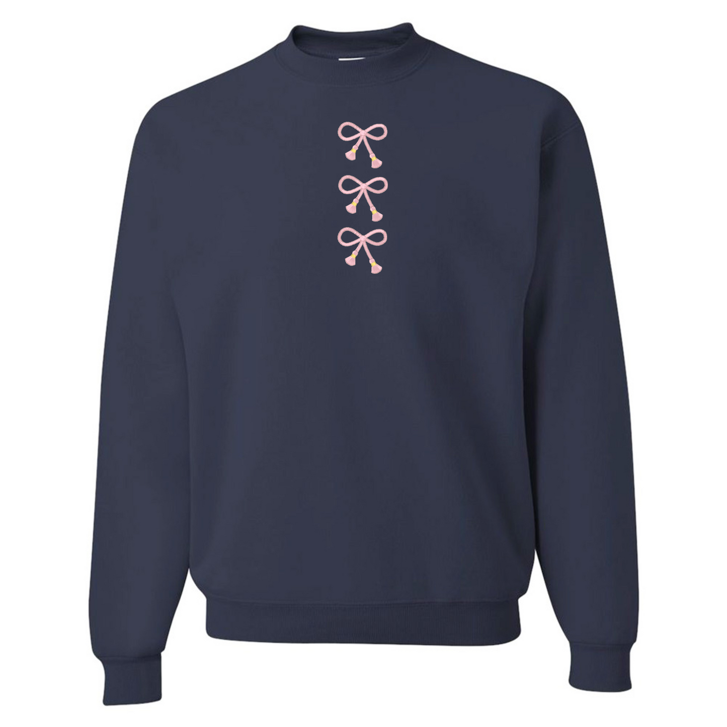 Embroidered Tasseled 'Bows' Sweatshirt