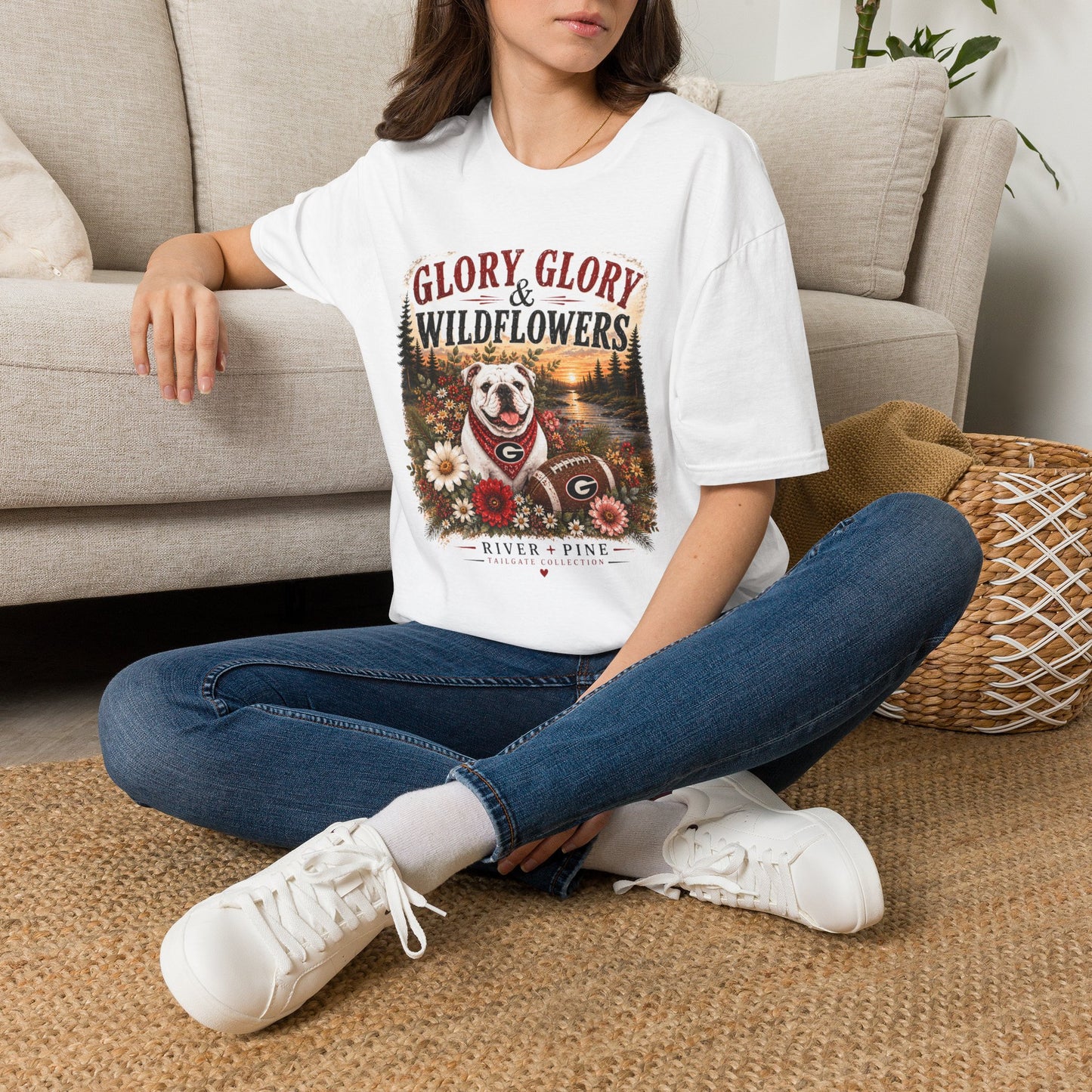 River + Pine - Glory Glory & Wildflowers T-Shirt — Front Graphic Only