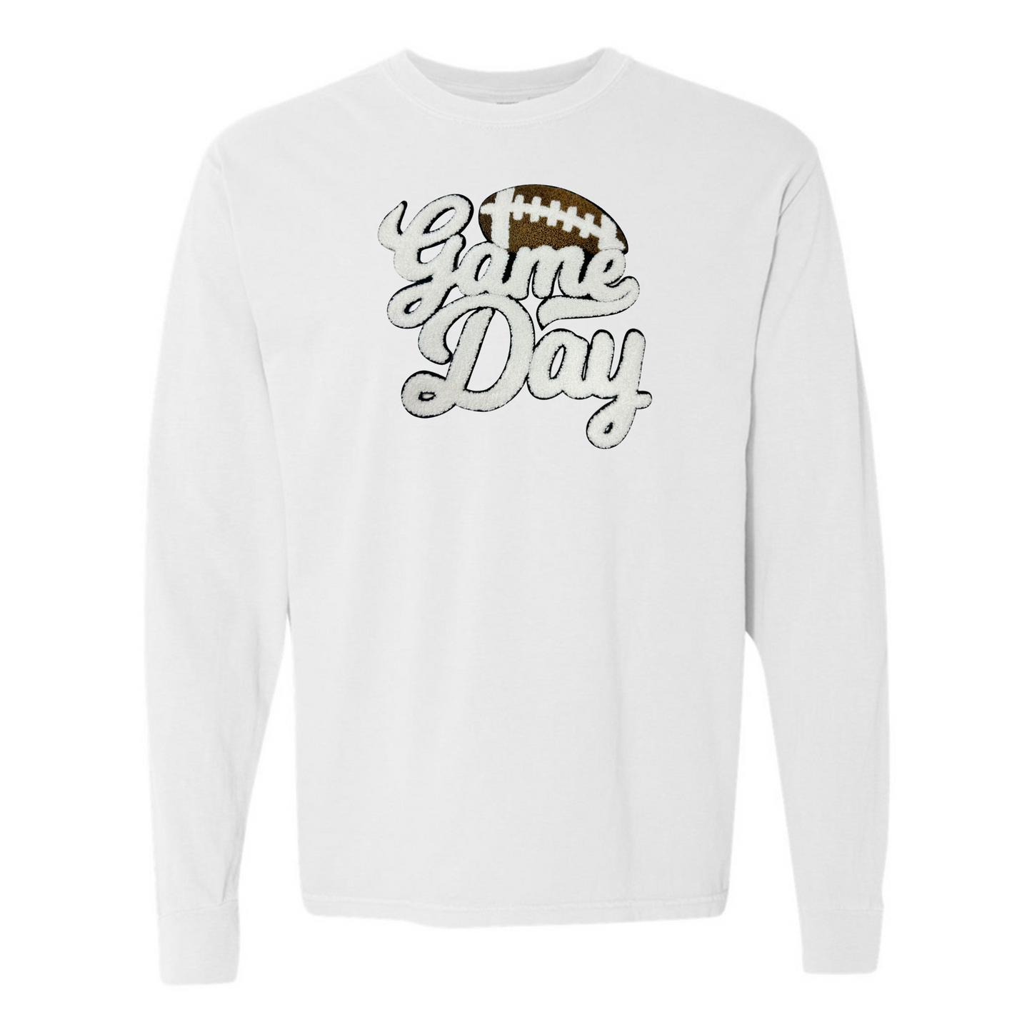 Football 'Game Day' Letter Patch Long Sleeve T-Shirt