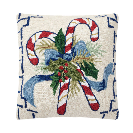 Peking Handicraft - Chinoiserie Candy Cane Hook Pillow