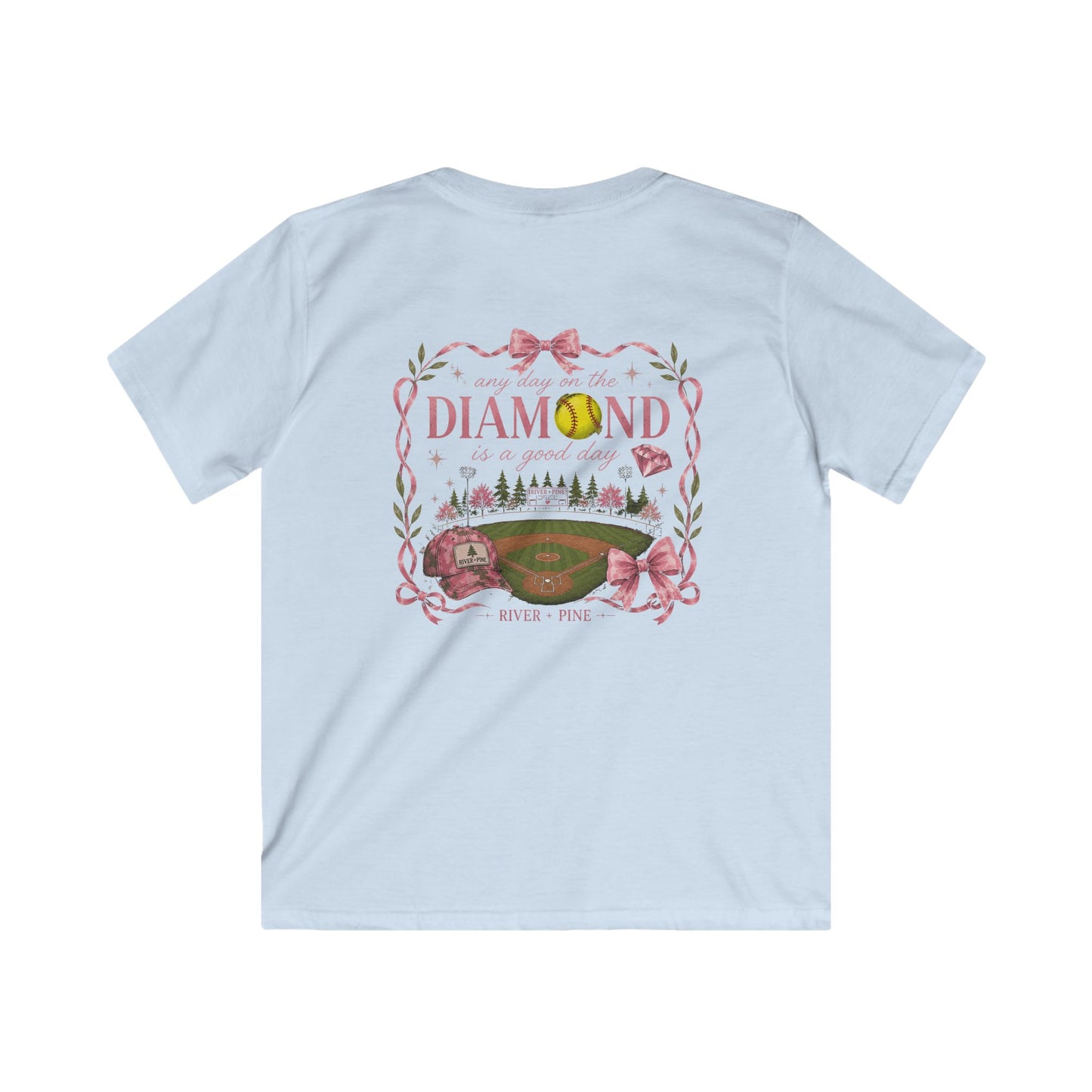 River + Pine - "Anyday on the Diamond is a Good Day" Youth Softball Tee