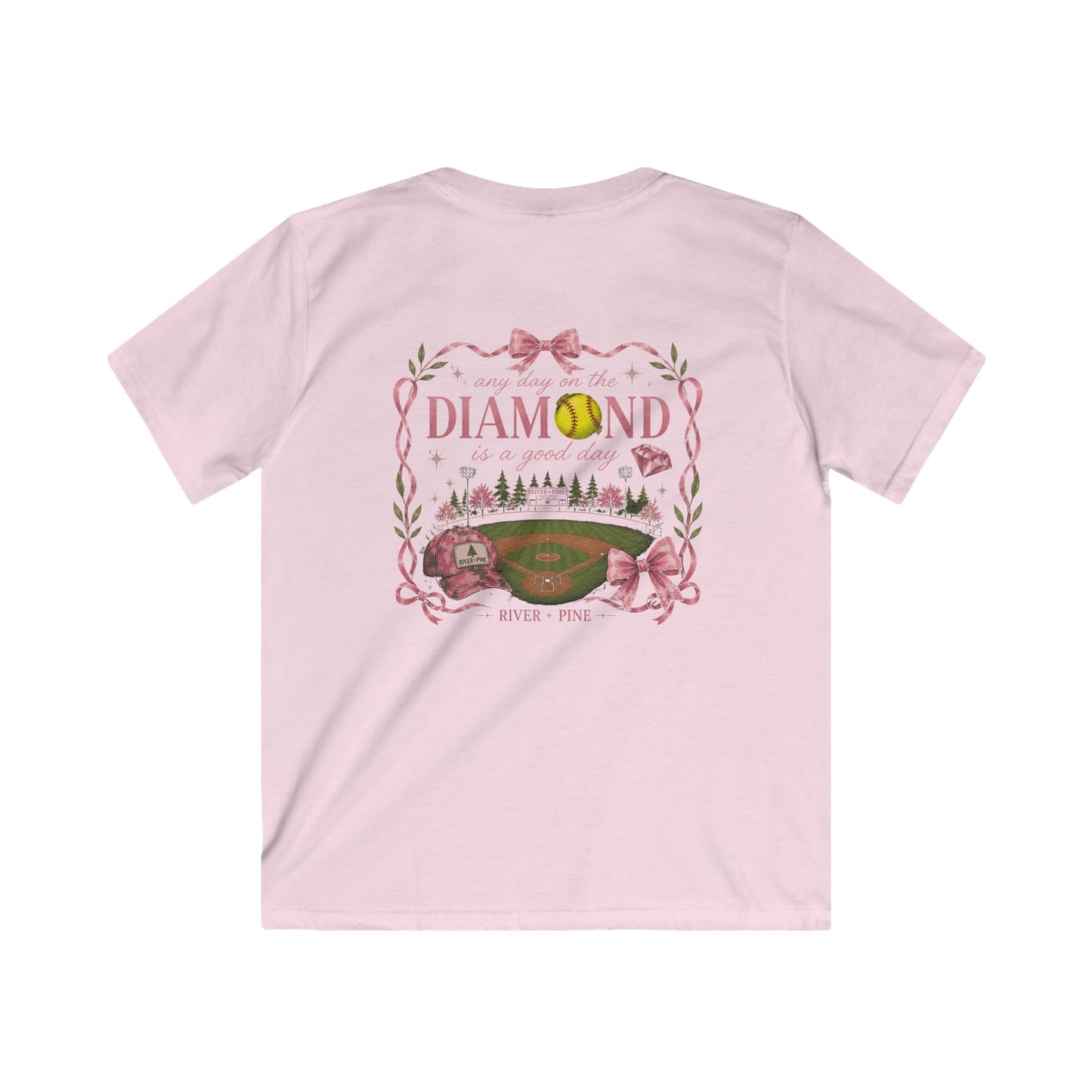 River + Pine - "Anyday on the Diamond is a Good Day" Youth Softball Tee