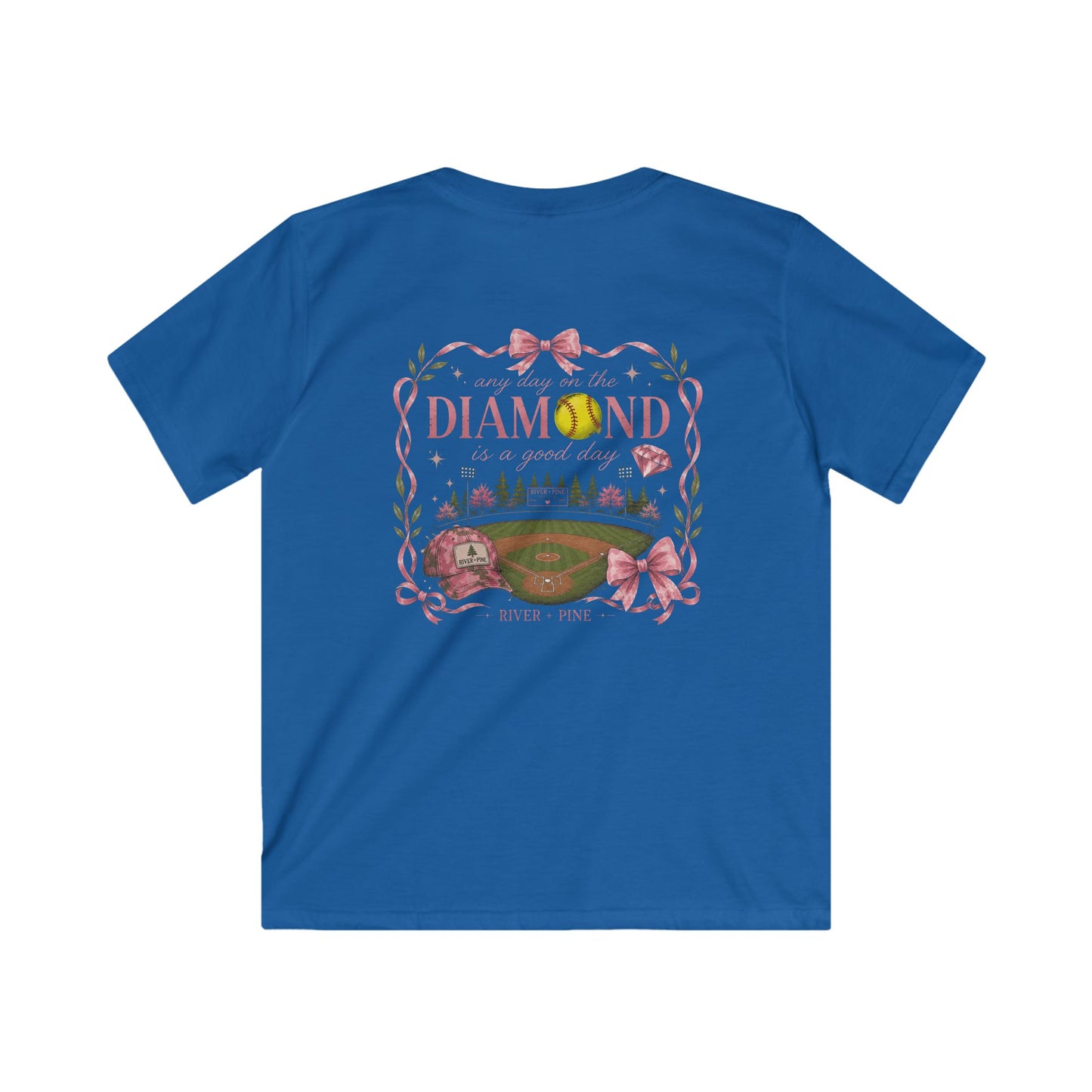 River + Pine - "Anyday on the Diamond is a Good Day" Youth Softball Tee