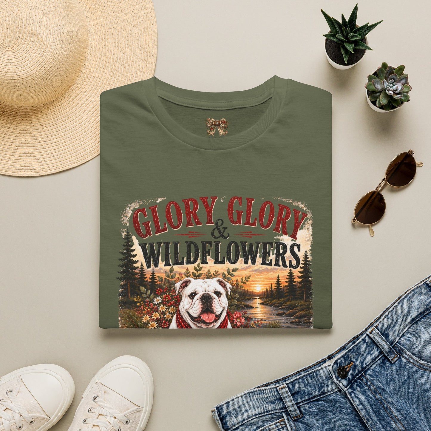 River + Pine - Glory Glory & Wildflowers T-Shirt — Front Graphic Only