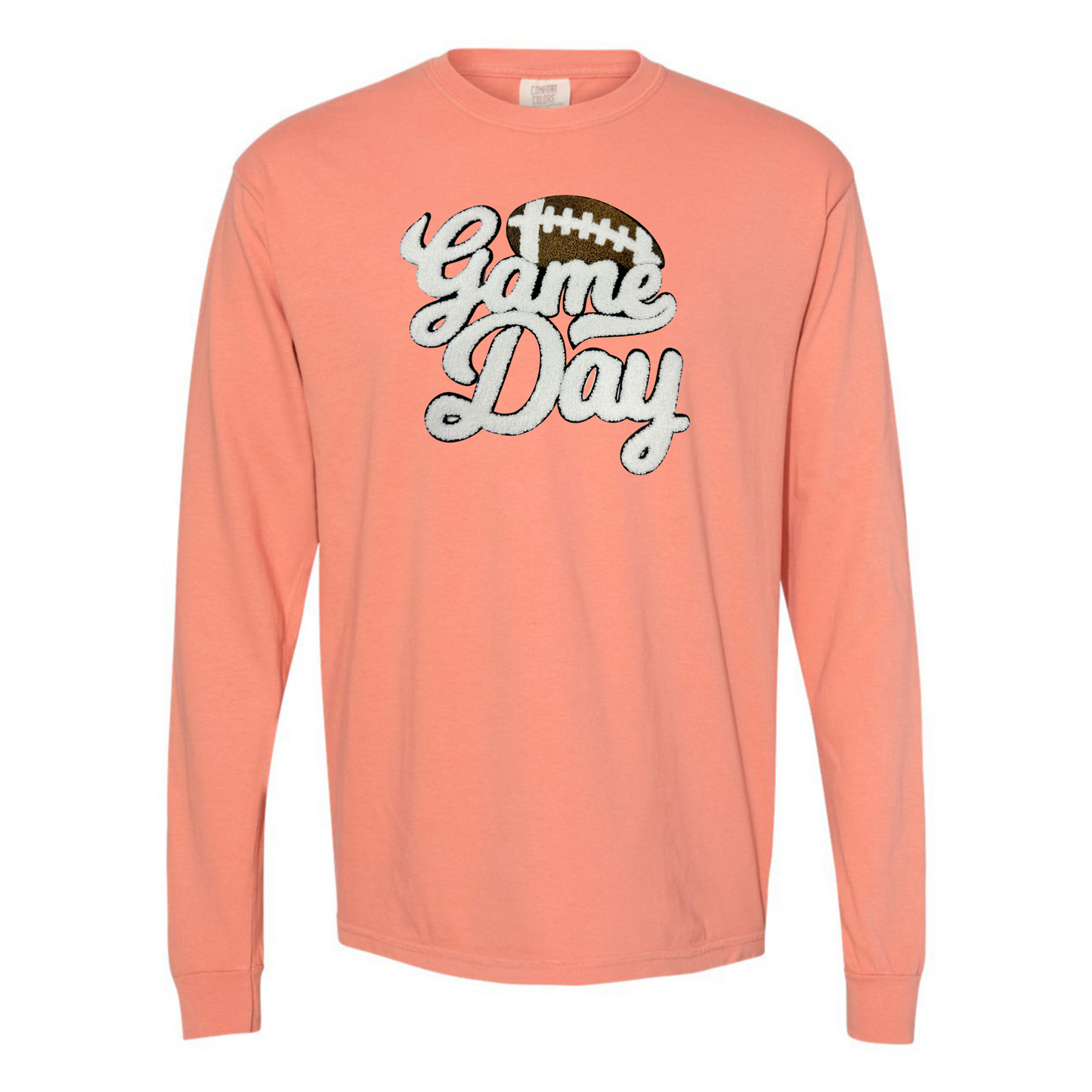 Football 'Game Day' Letter Patch Long Sleeve T-Shirt