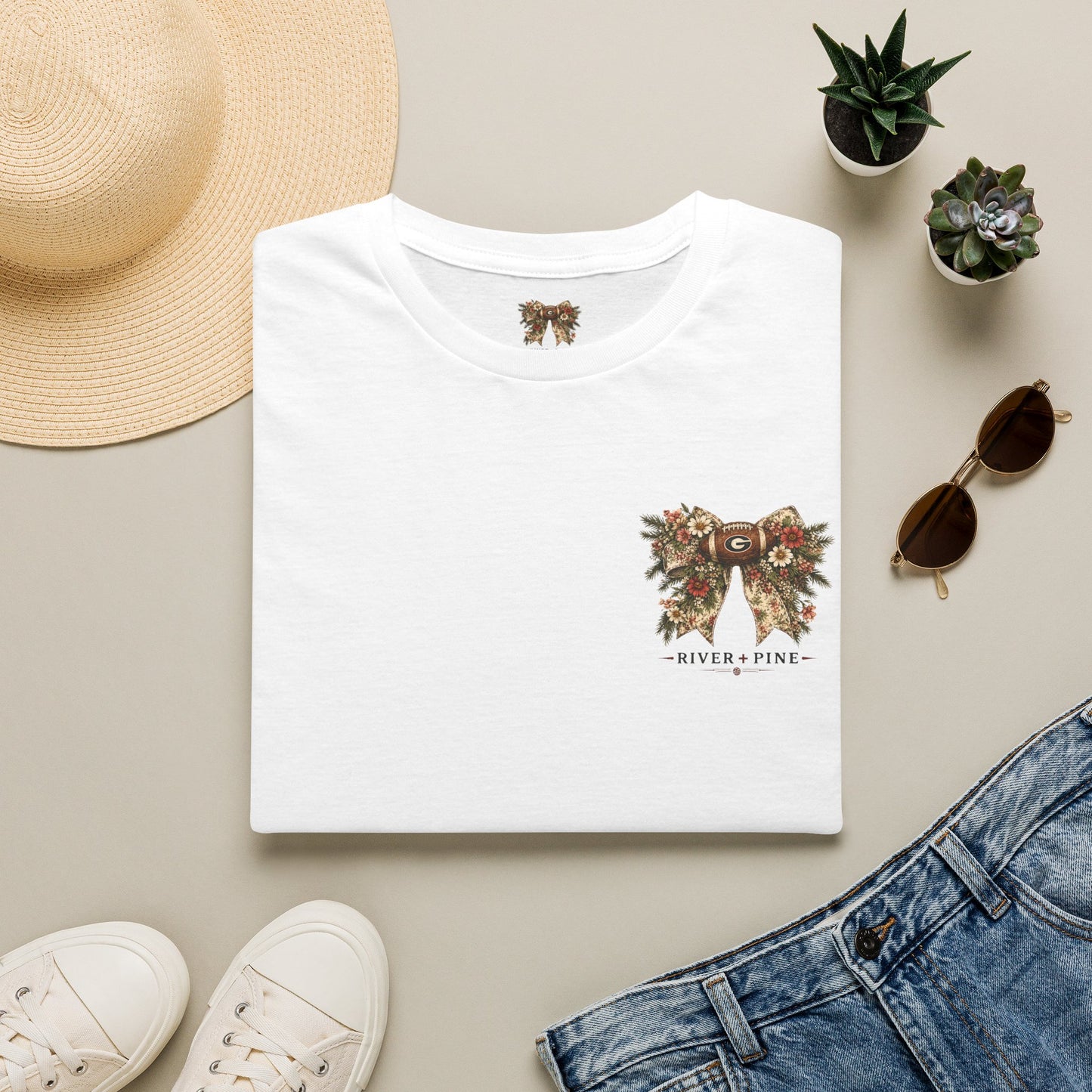 River + Pine - Glory, Glory & Wildflowers UGA Womens Tee