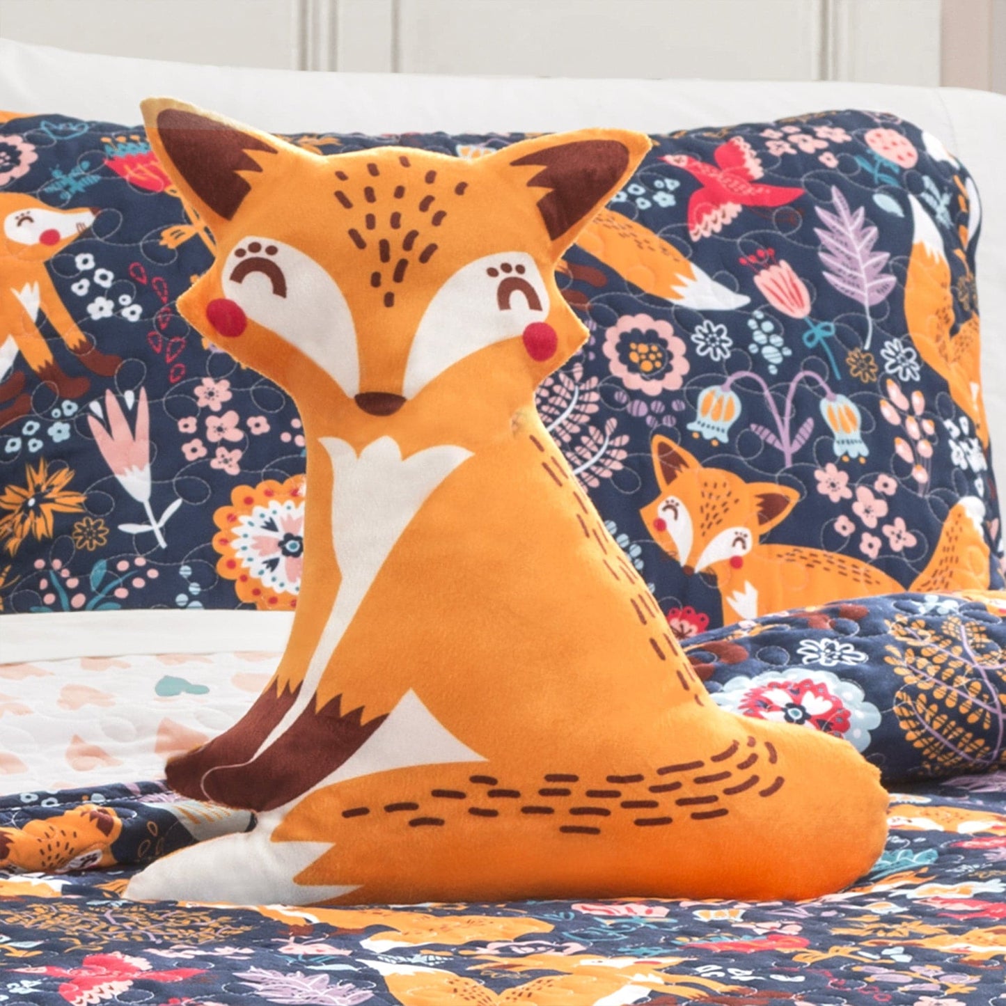 Pixie Fox Quilt 4 Piece Set Full/Queen Size