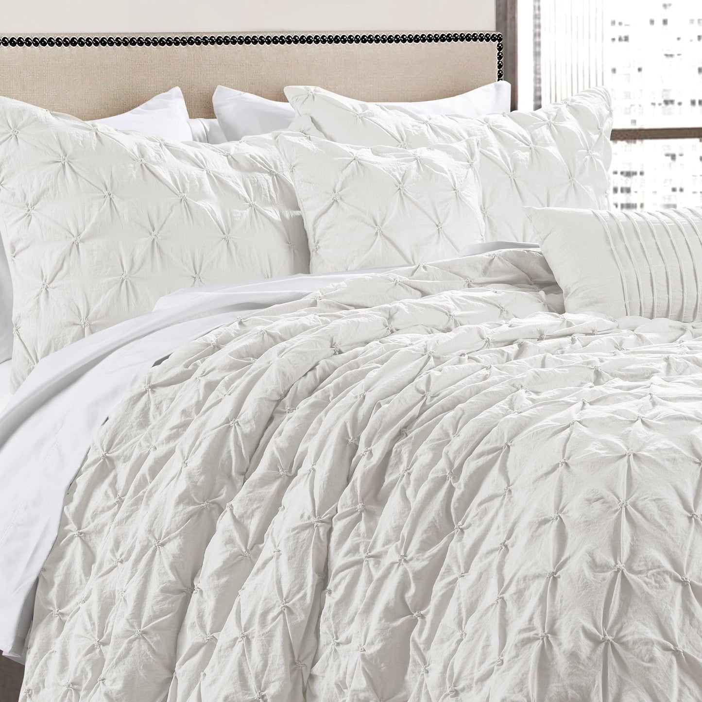 Ravello Pintuck 5 Piece Comforter Set