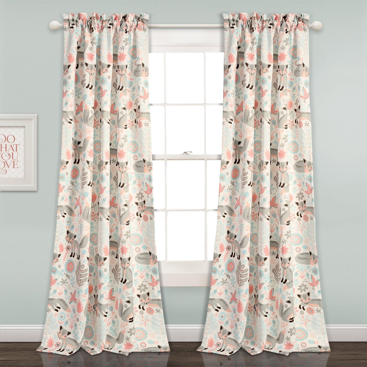 Pixie Fox Room Darkening Window Curtain Panel Set