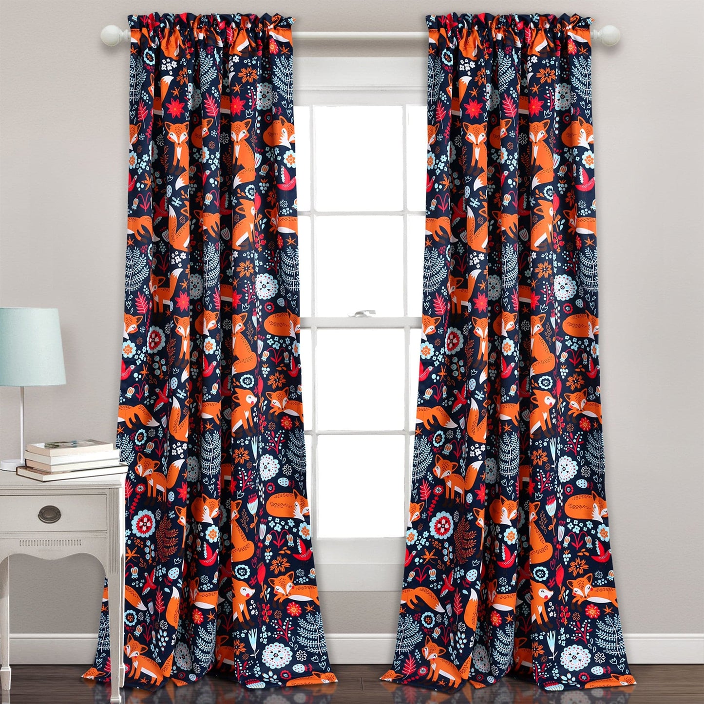 Pixie Fox Room Darkening Window Curtain Panel Set