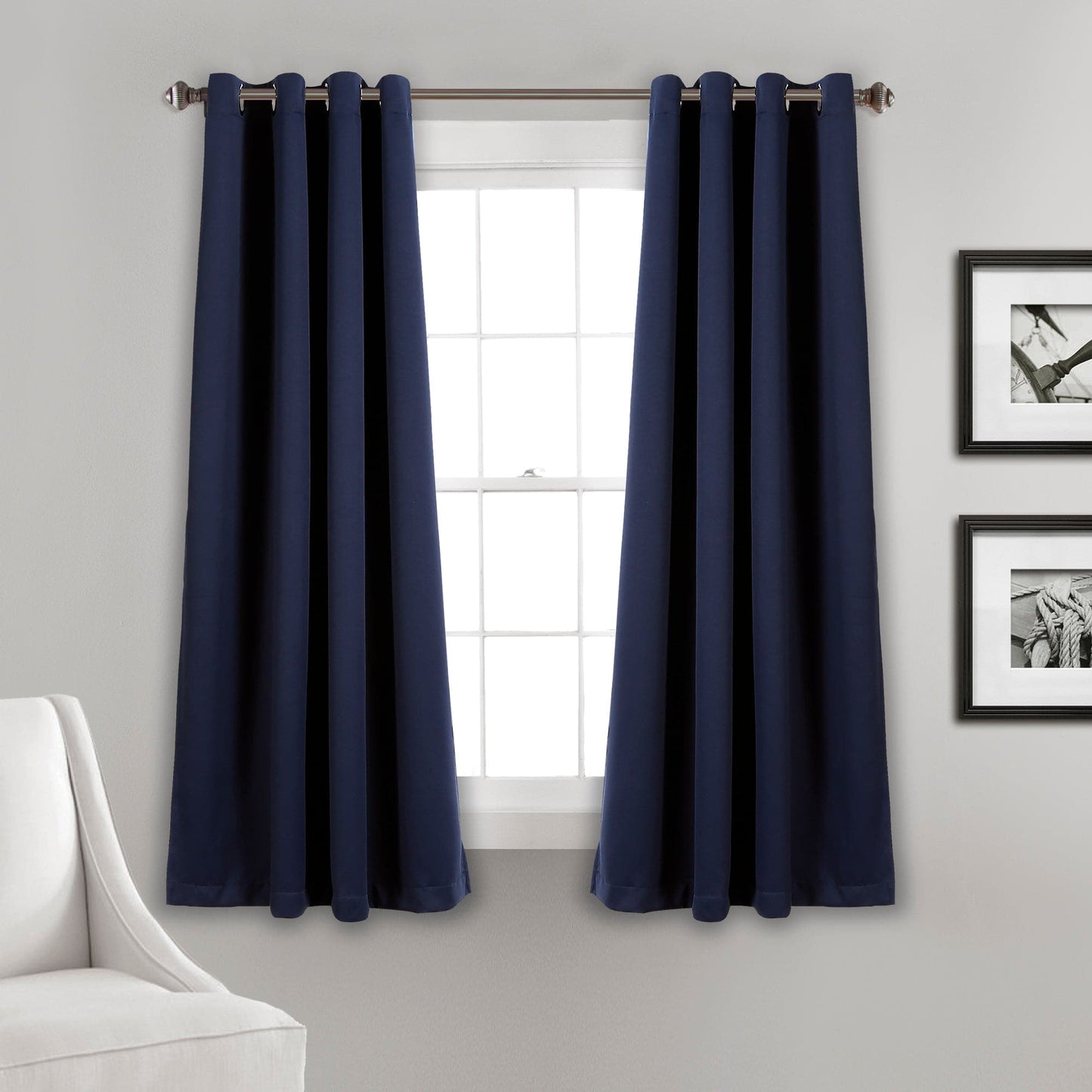 Insulated Grommet Blackout Window Curtain Panel Set