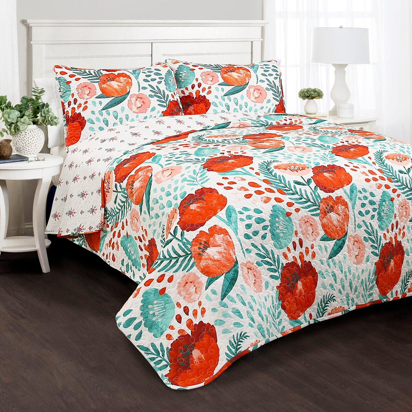 Poppy Garden Quilt 3 Piece Set