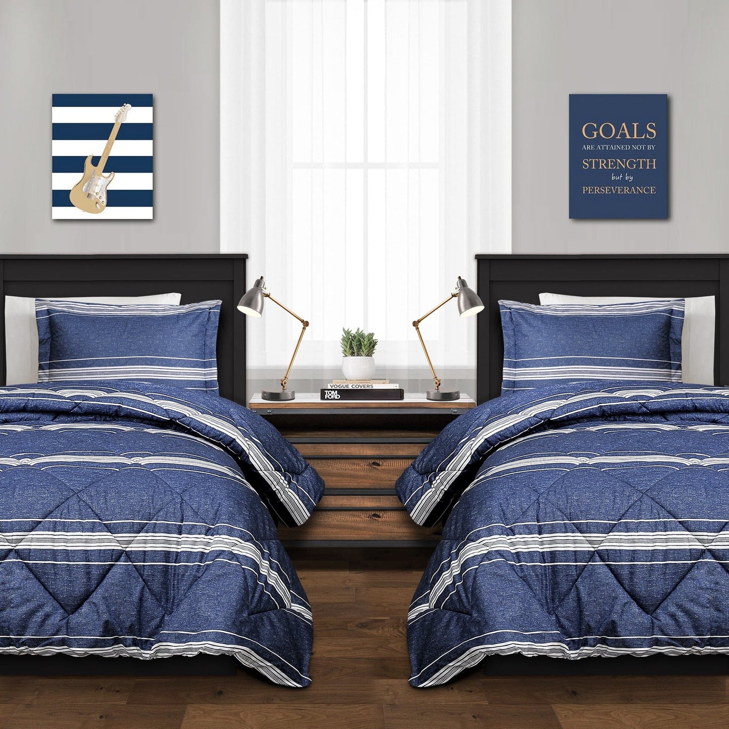 Marlton Stripe Comforter Set Back To Campus Dorm Room Bedding