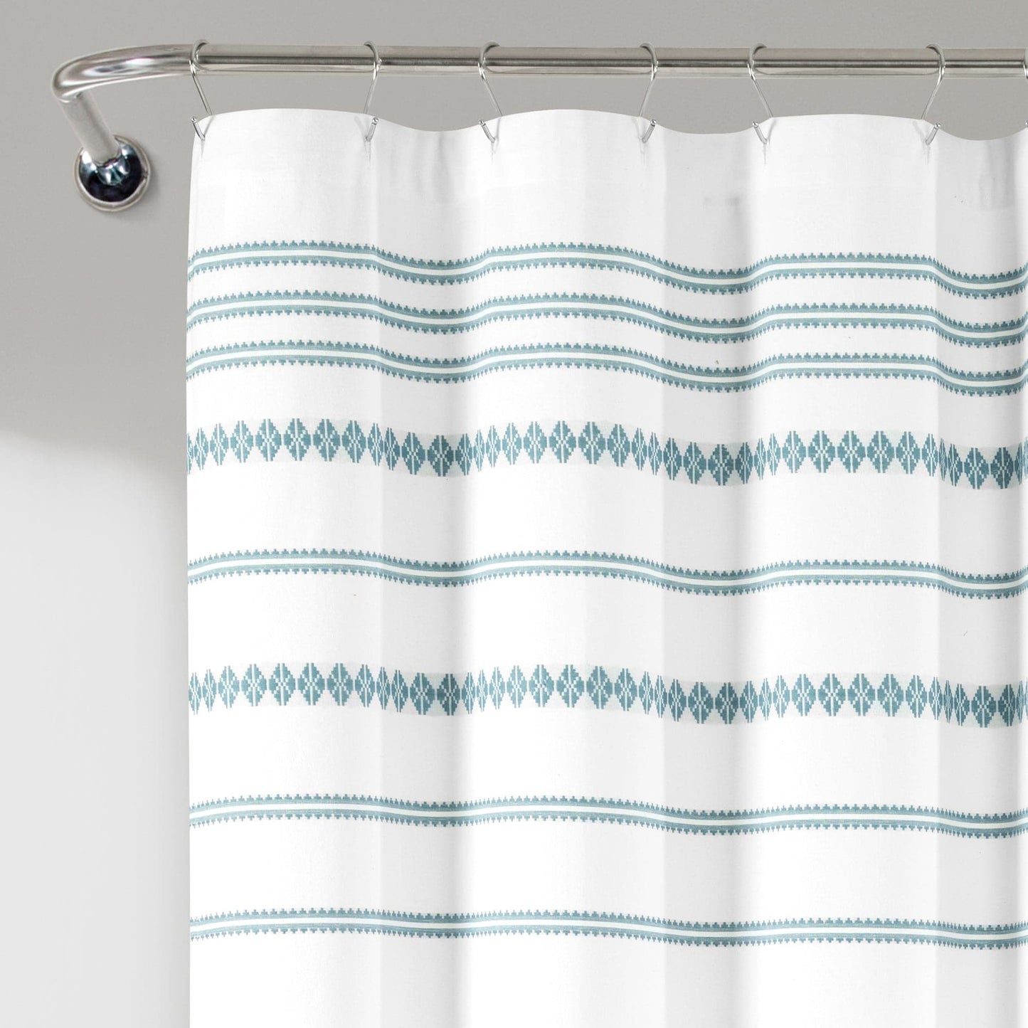 Breezy Chic Tassel Jacquard Recycled Cotton Shower Curtain