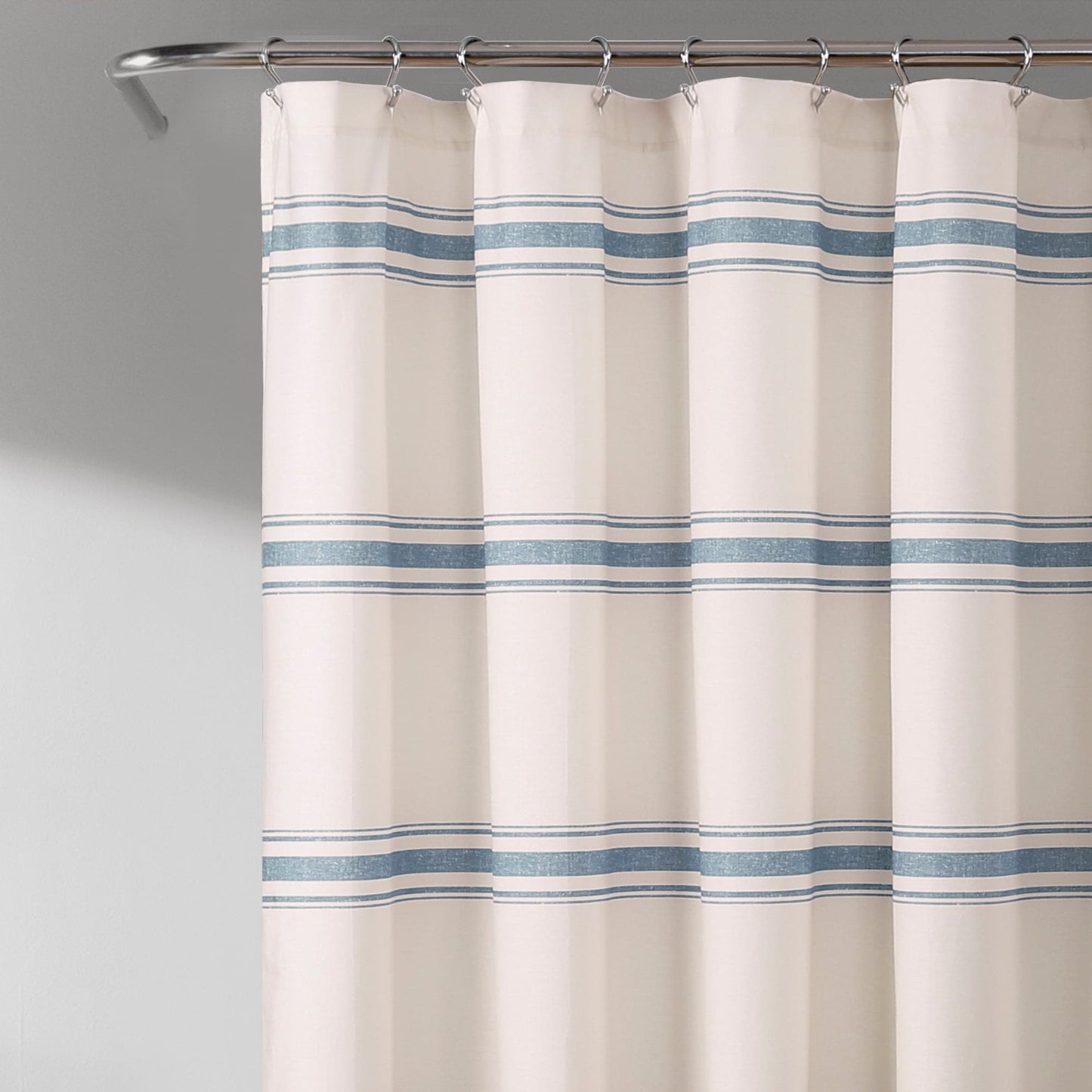 Farmhouse Stripe 100% Cotton Shower Curtain