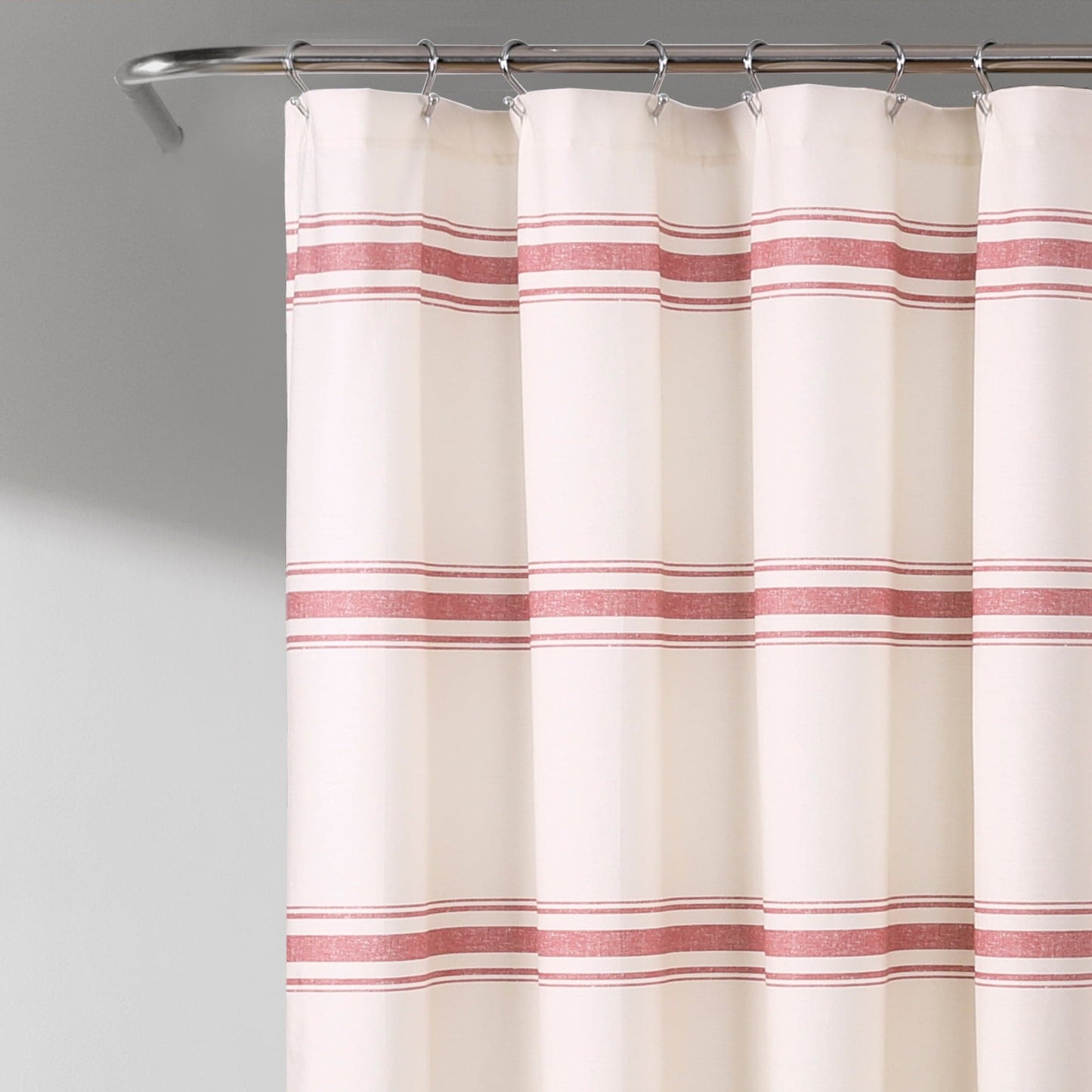 Farmhouse Stripe 100% Cotton Shower Curtain