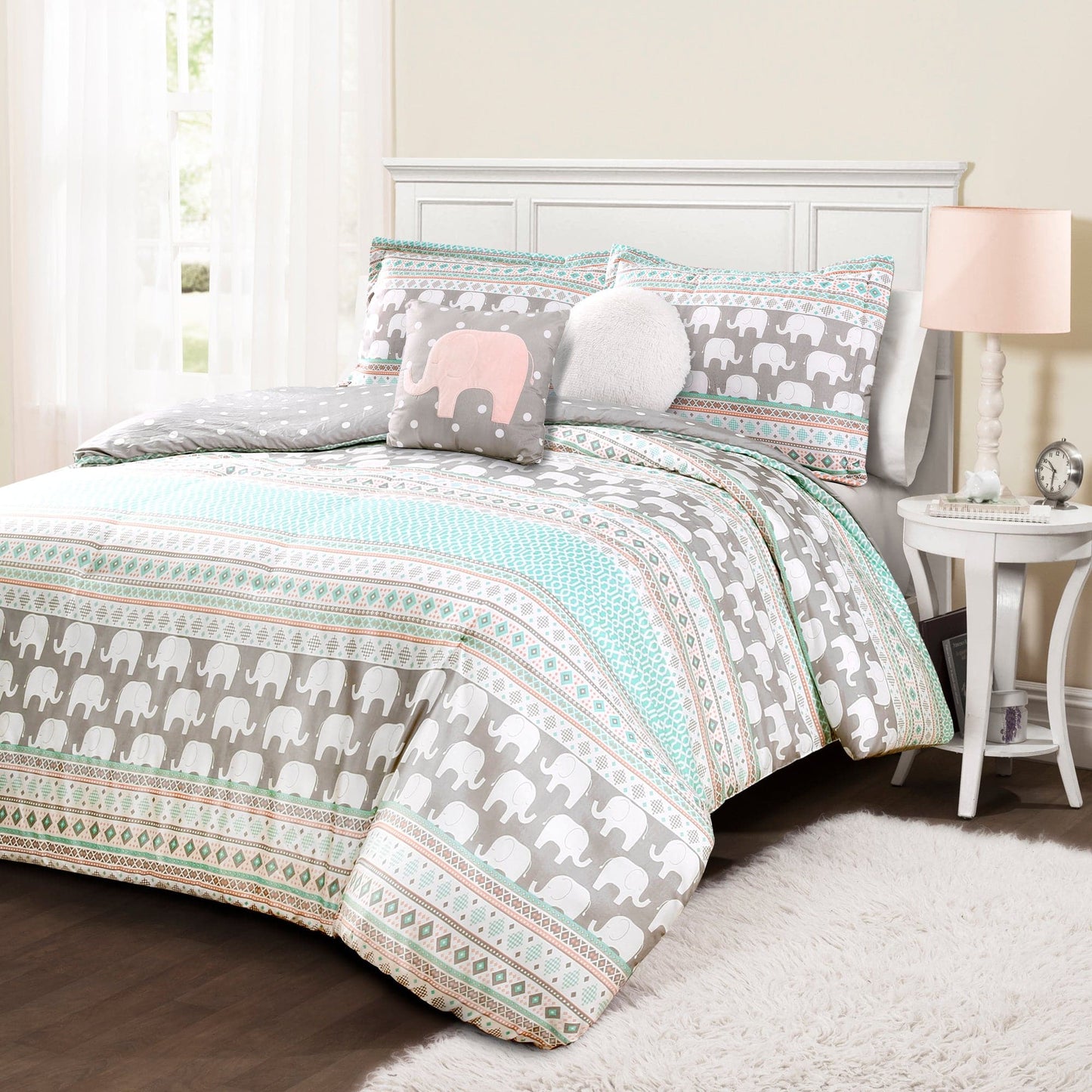 Elephant Stripe Comforter Set