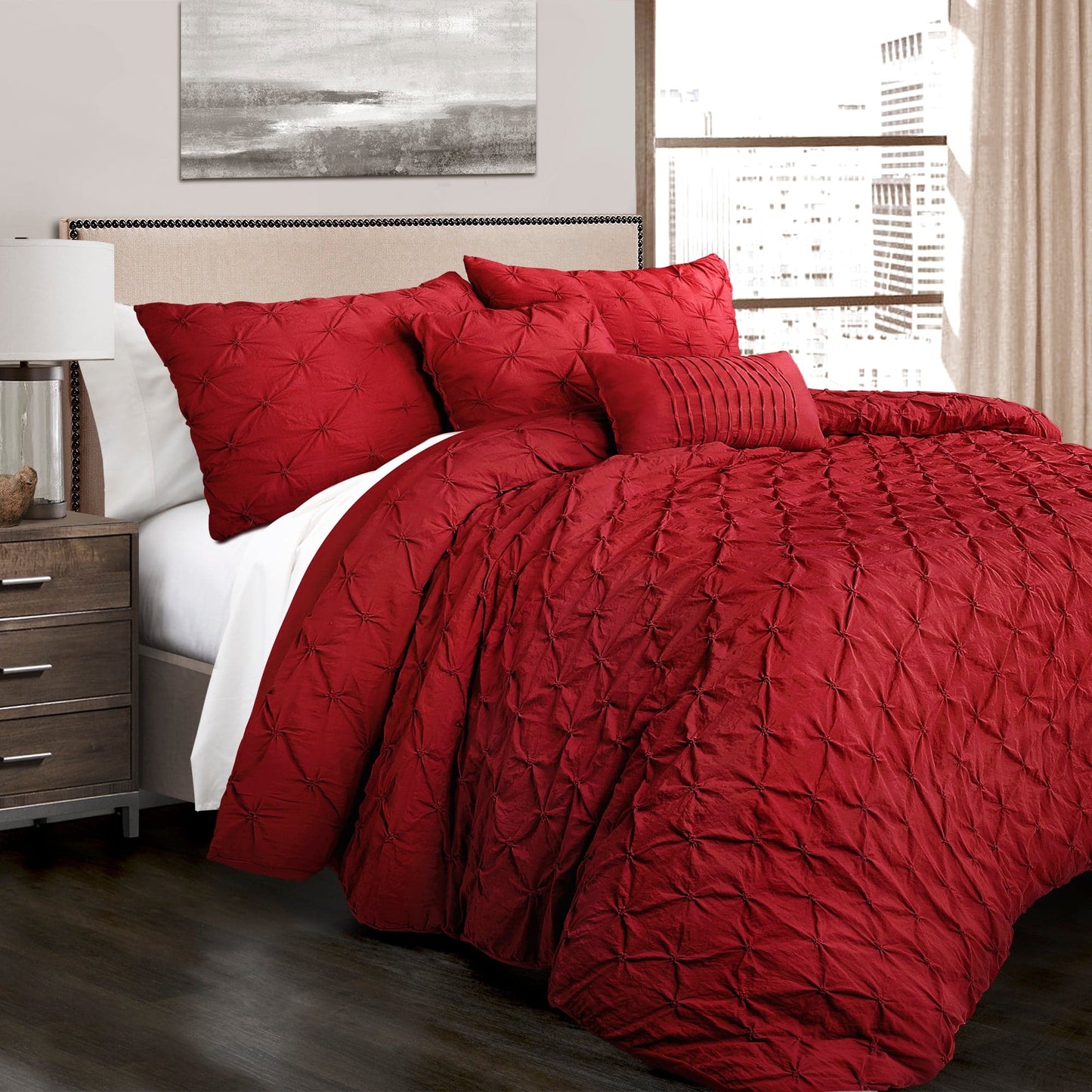 Ravello Pintuck 5 Piece Comforter Set