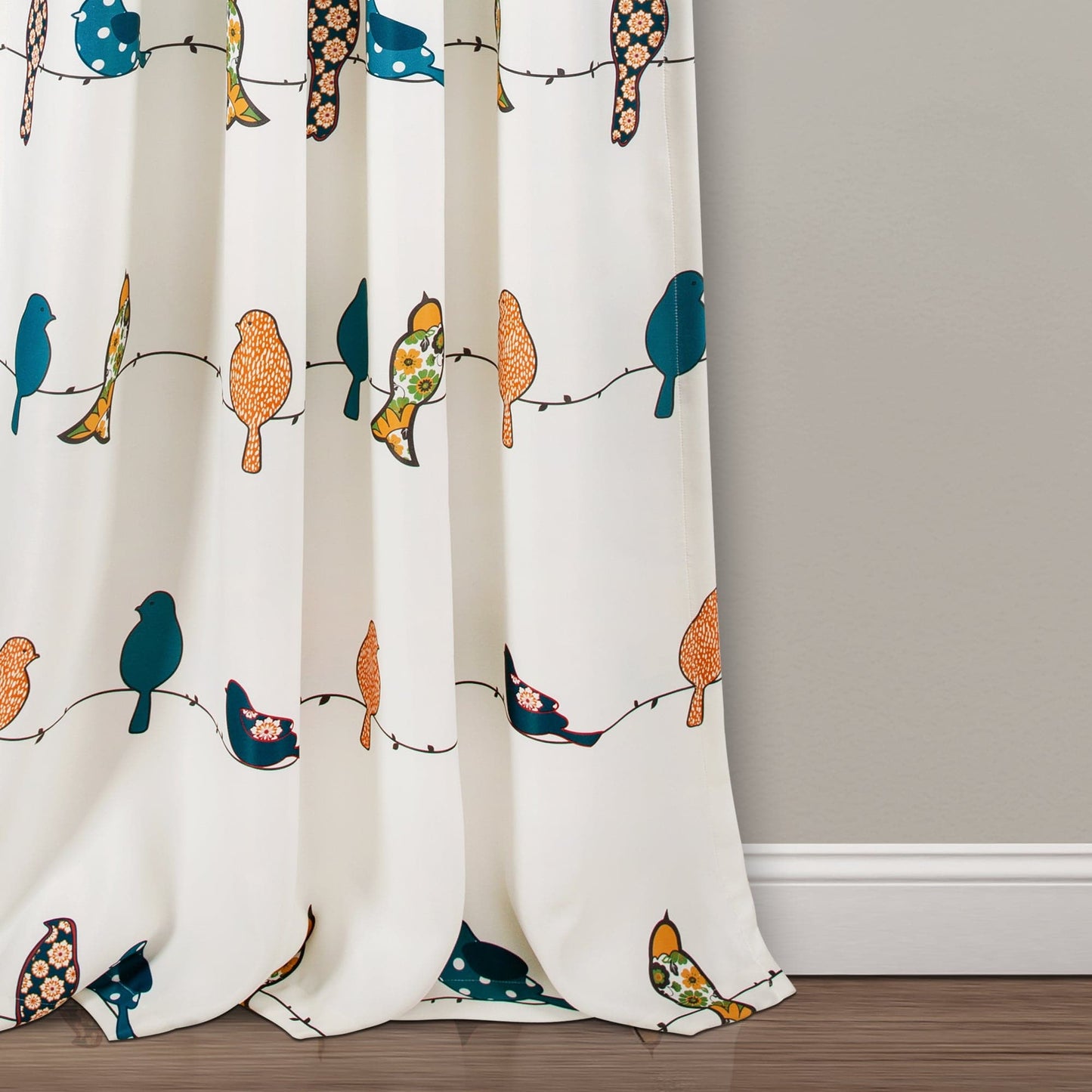 Rowley Birds Light Filtering Window Curtain Set