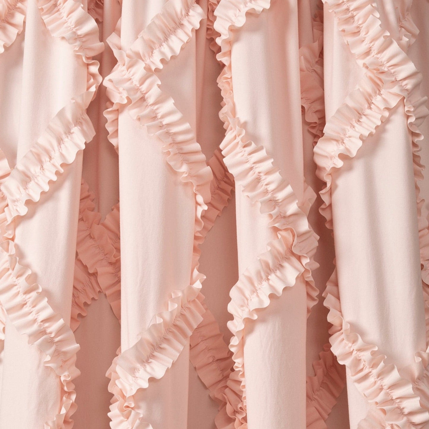 Ruffle Diamond Window Curtain Set