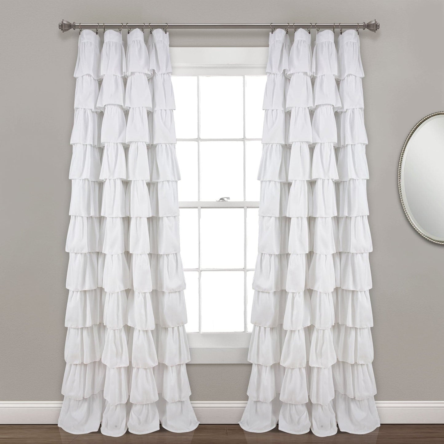 Ruffle Window Curtain Panel