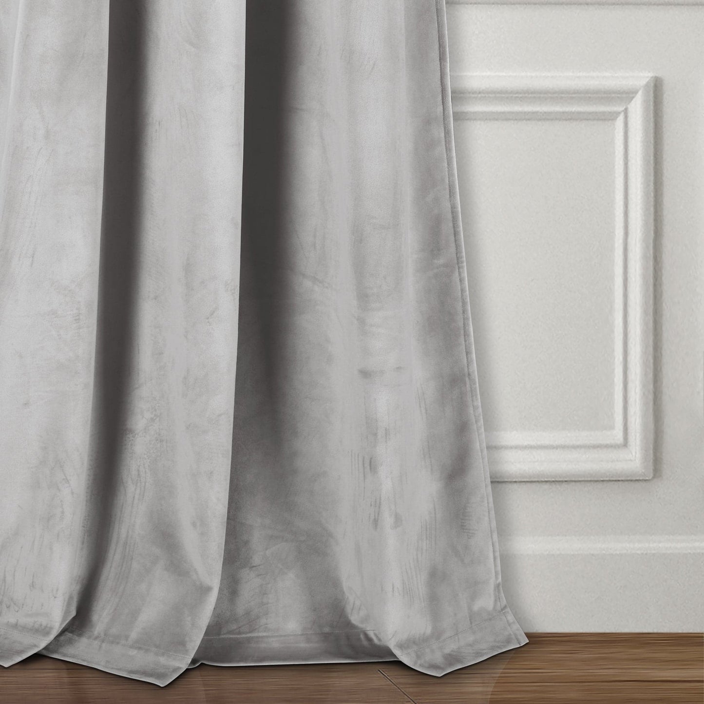 Prima Velvet Solid Grommet Light Filtering Window Curtain Panel Set