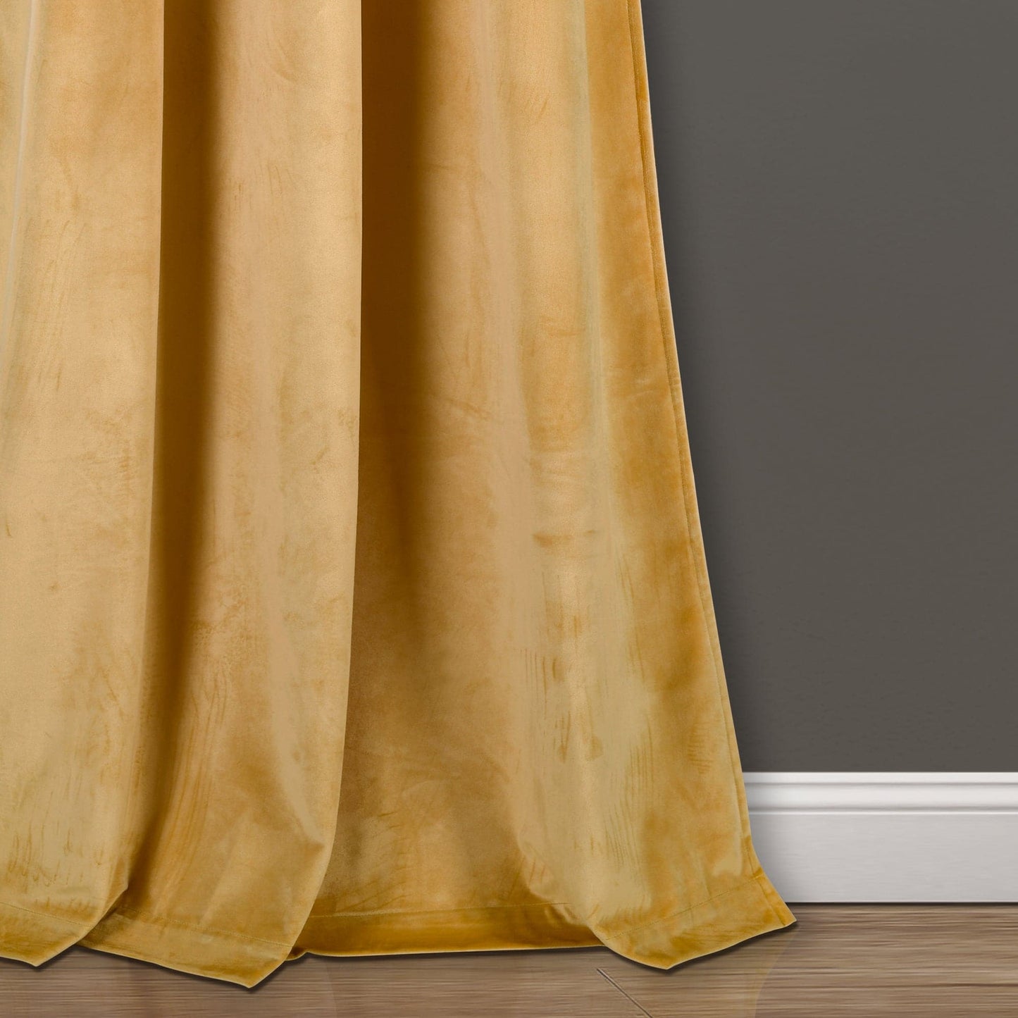 Prima Velvet Solid Grommet Light Filtering Window Curtain Panel Set