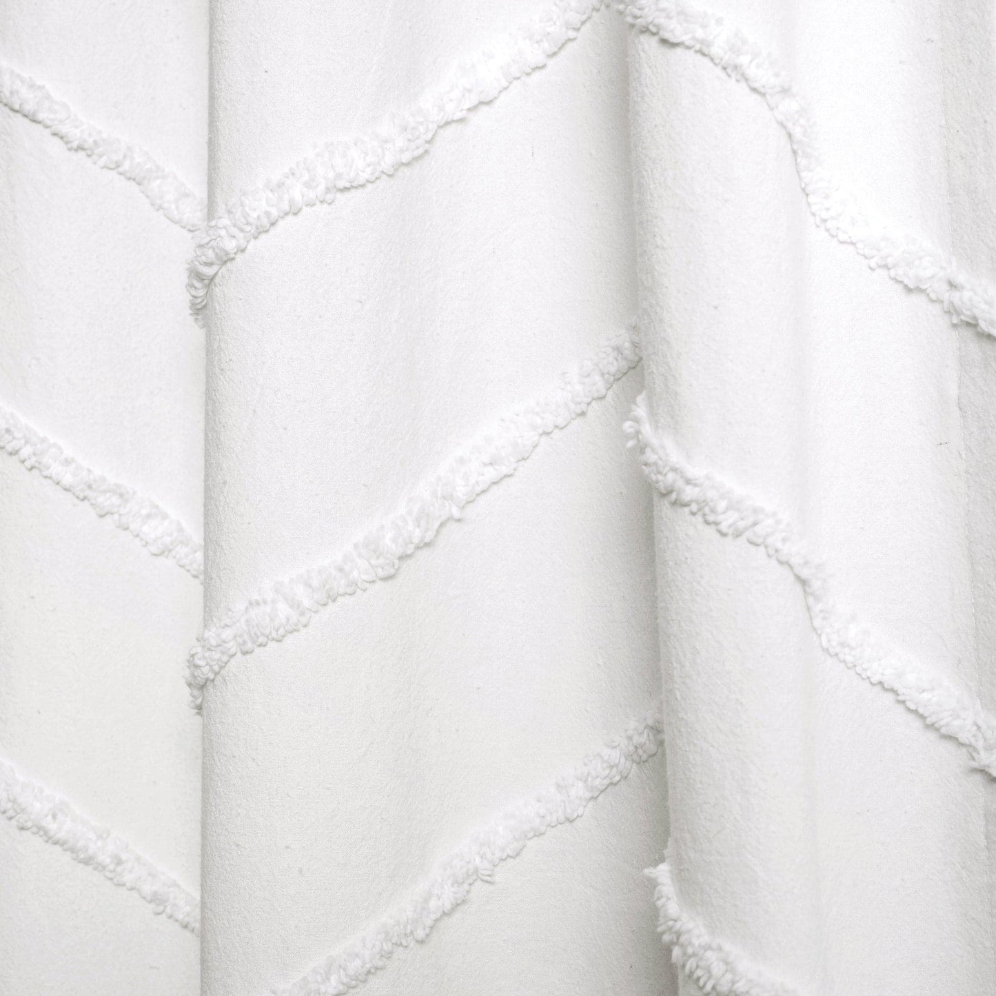 Chenille Chevron Window Curtain Panel Set