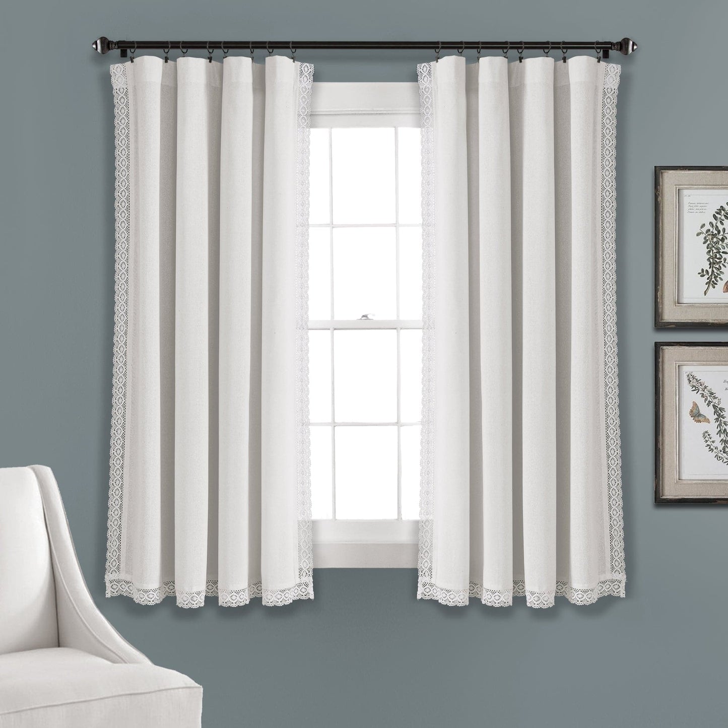 Rosalie Faux Linen Window Panel Set