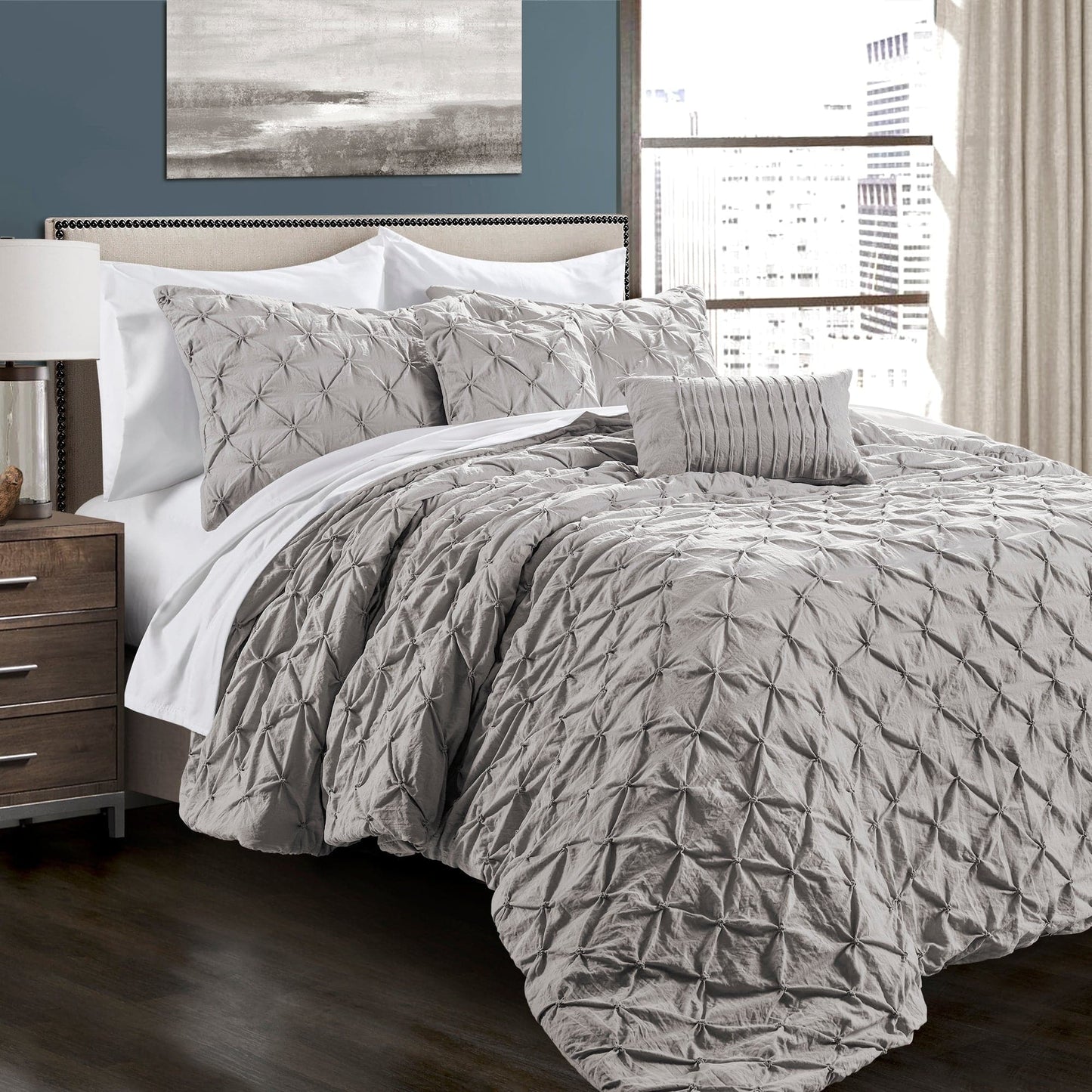 Ravello Pintuck 5 Piece Comforter Set