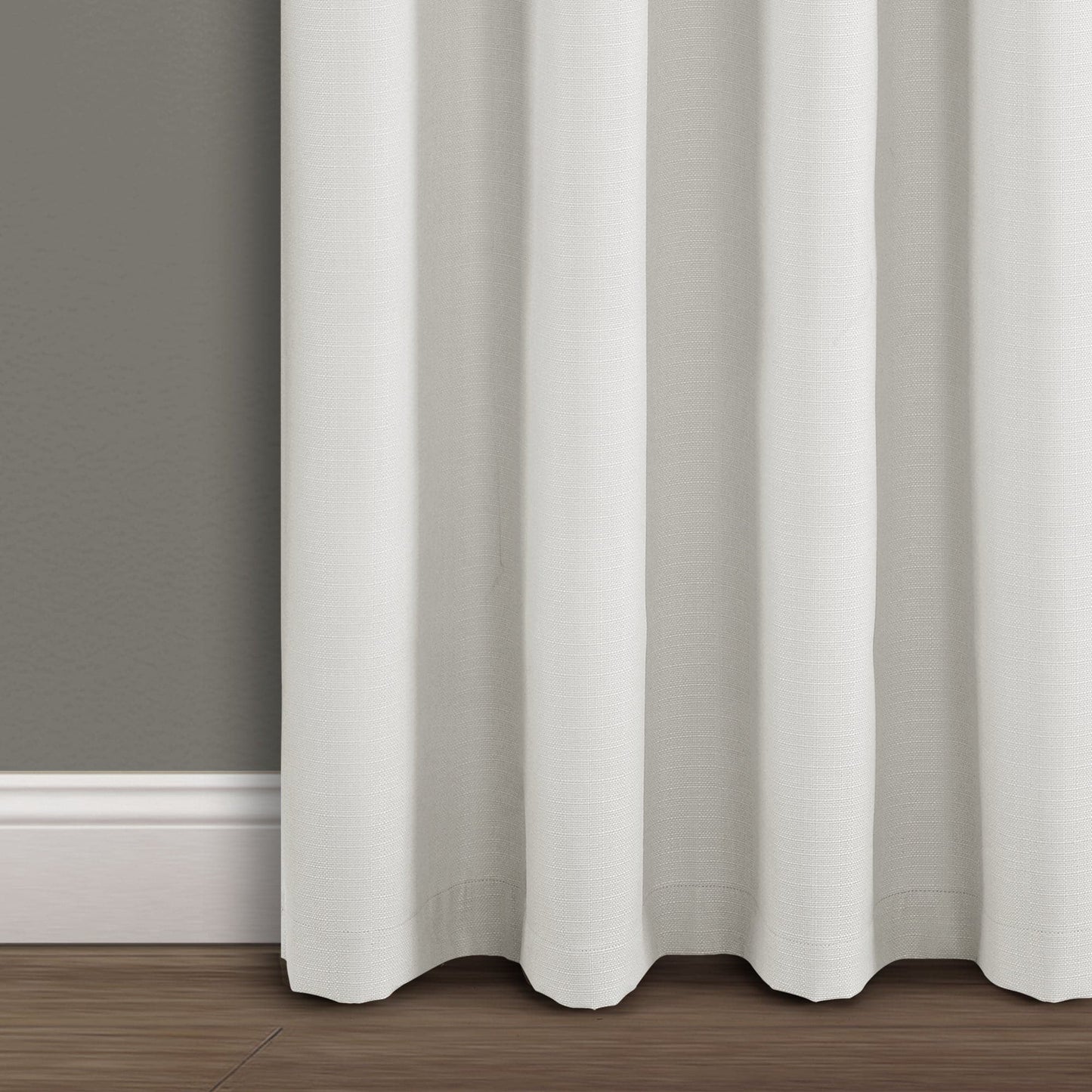 Faux Linen Absolute Blackout Window Curtain Panel