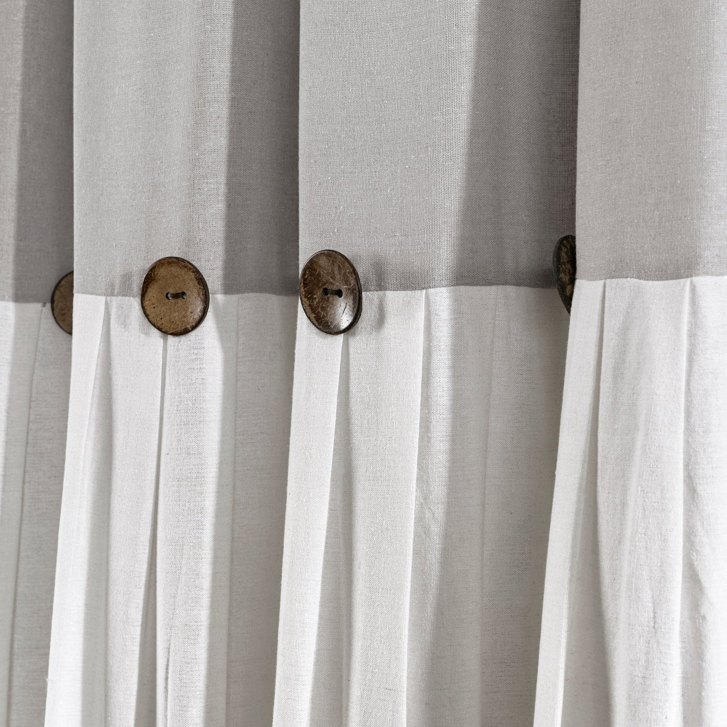 Linen Button Shower Curtain