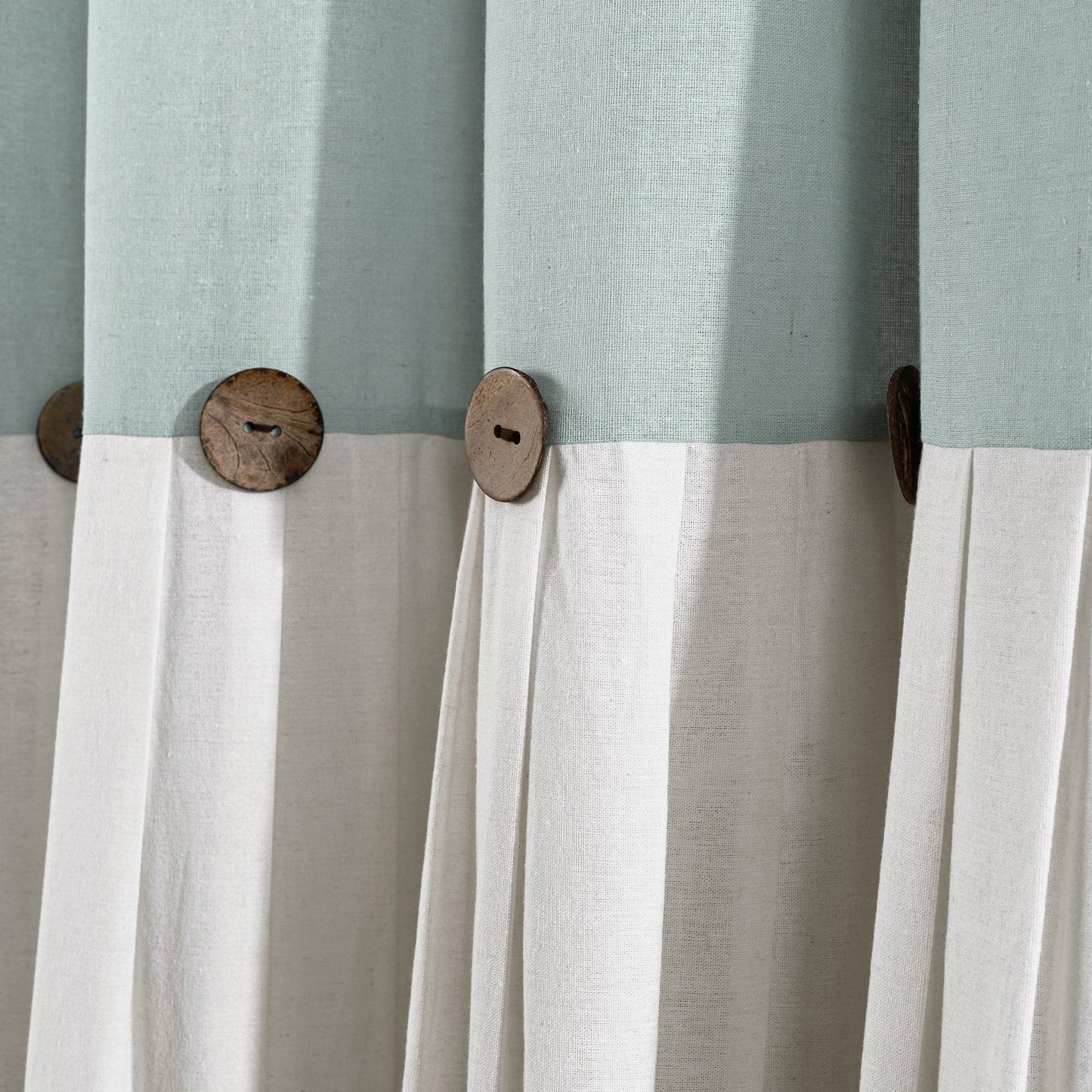 Linen Button Shower Curtain