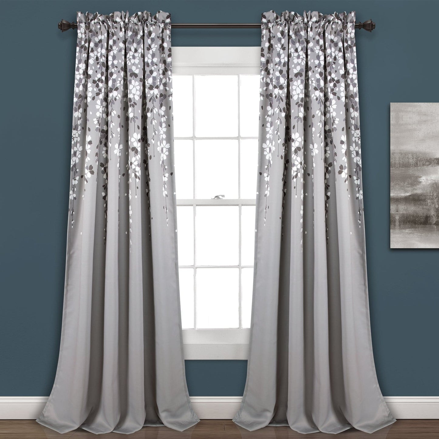 Weeping Flower Light Filtering Window Curtain Set