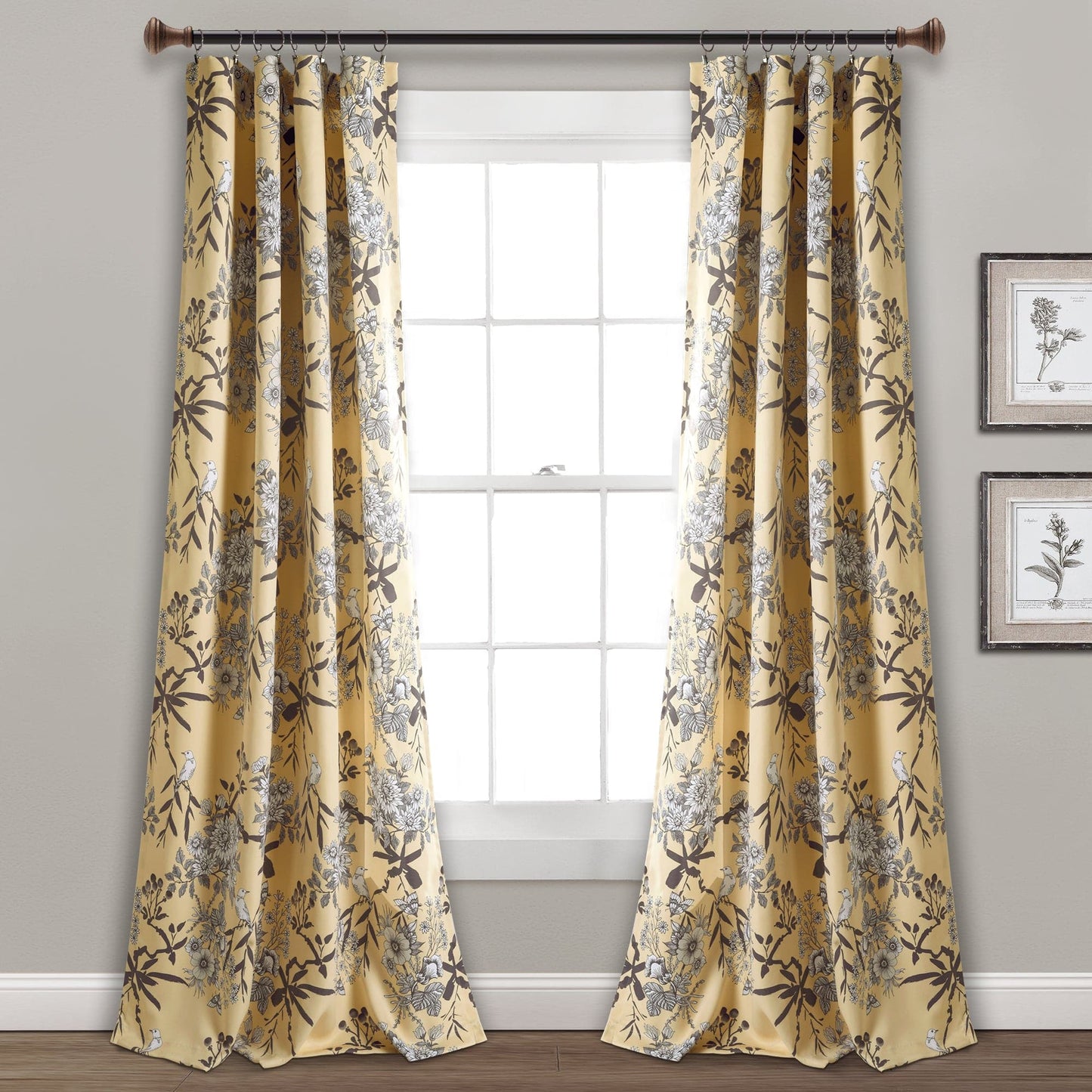 Botanical Garden Light Filtering Window Curtain Panel Set