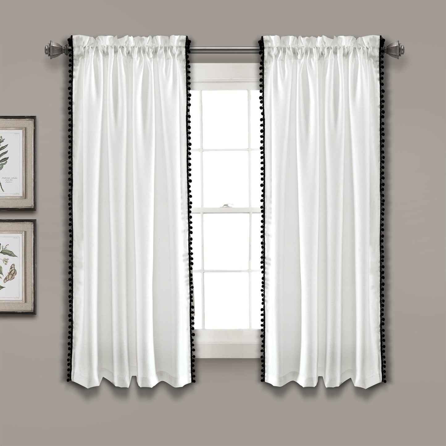 Pom Pom Window Curtain Panel