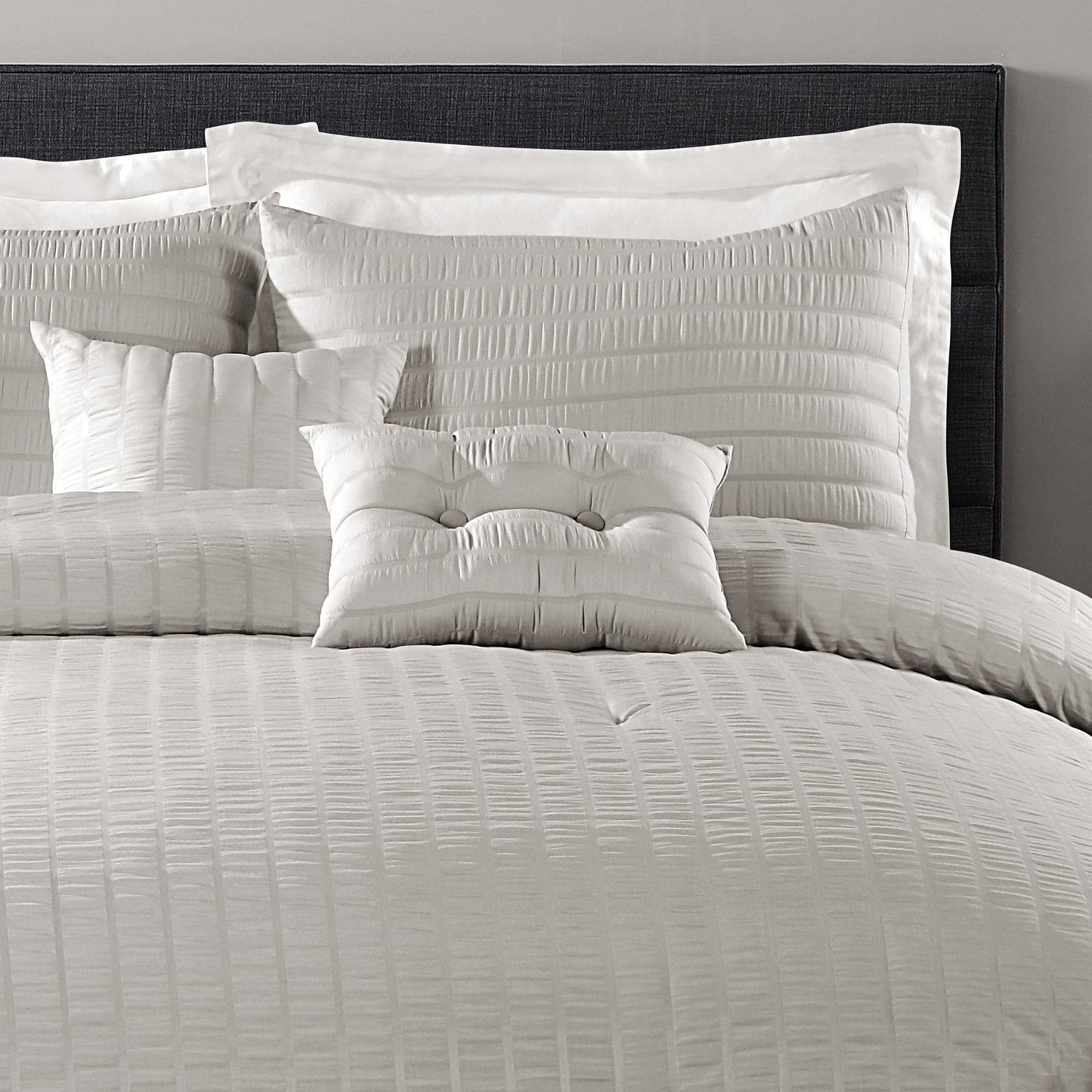 Farmhouse Seersucker 5 Piece Comforter Set