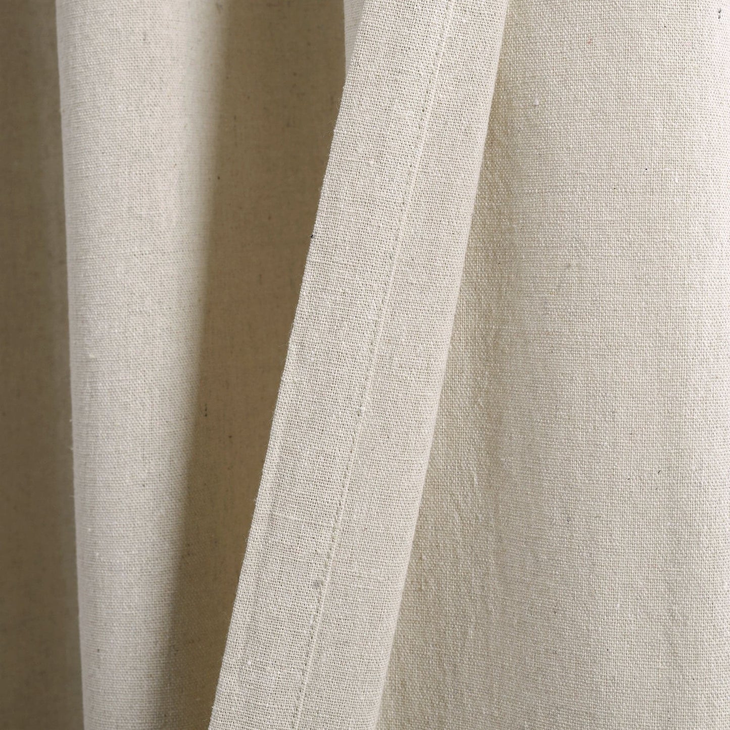 Linen Lace Window Curtain Panel Set