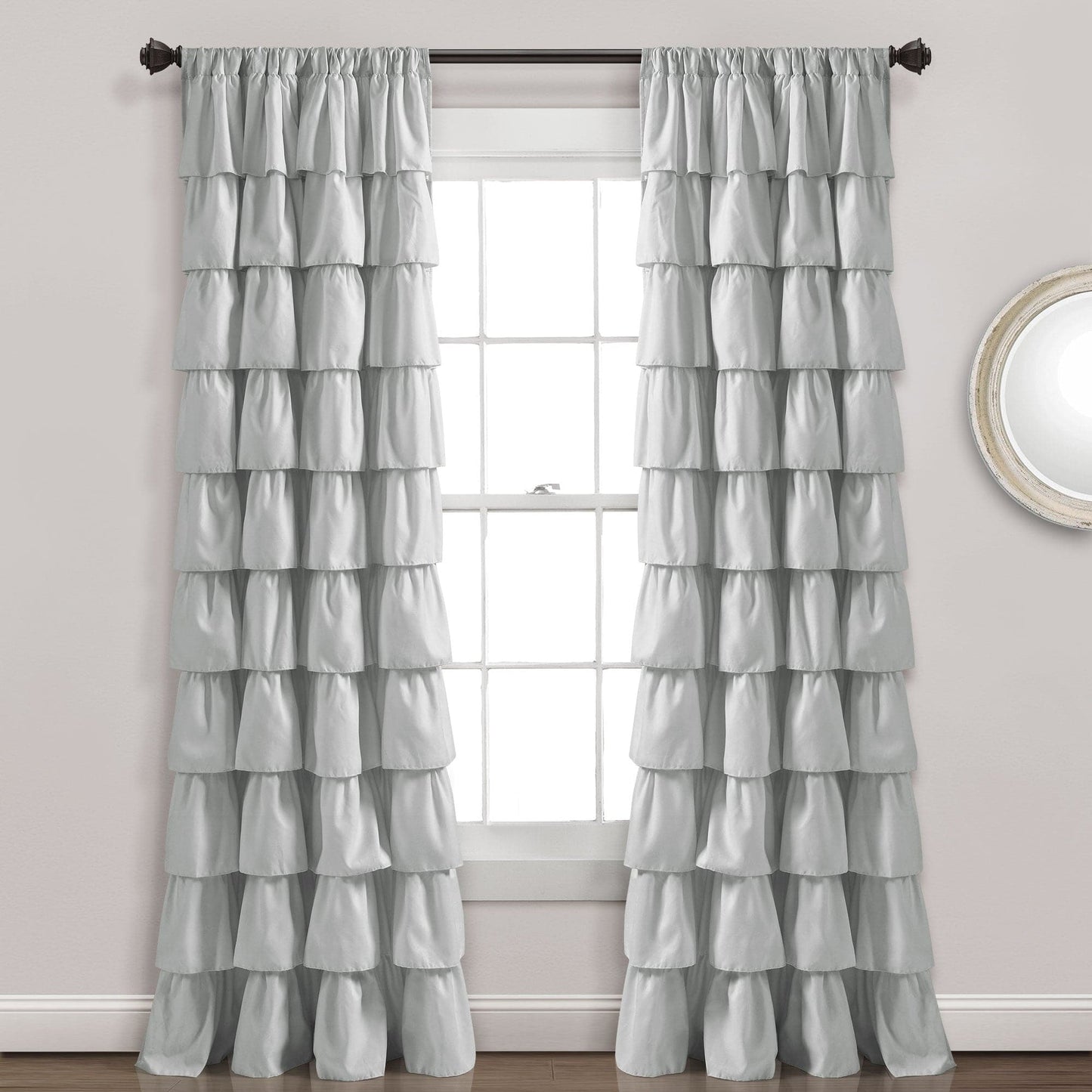 Ruffle Window Curtain Panel