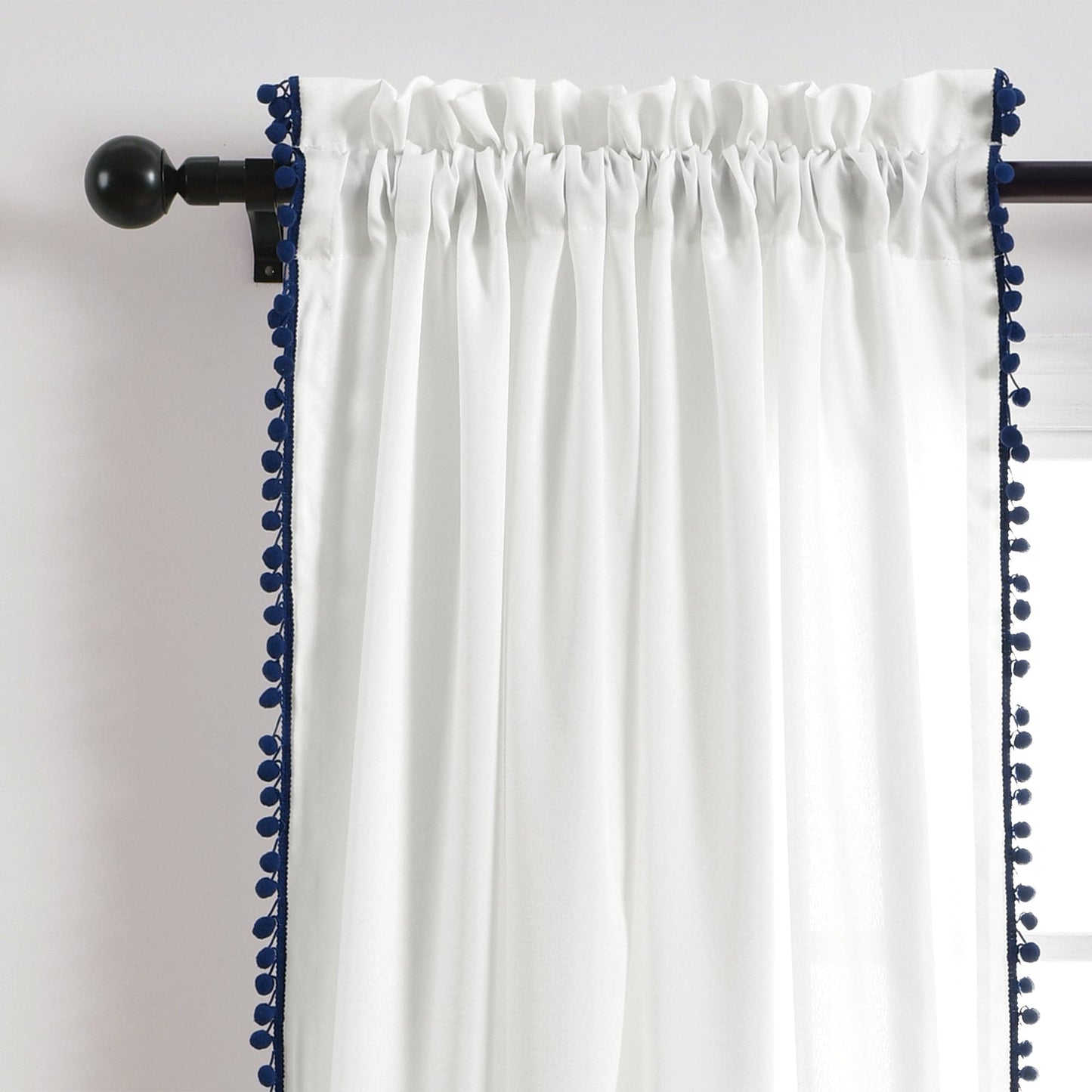 Pom Pom Window Curtain Panel