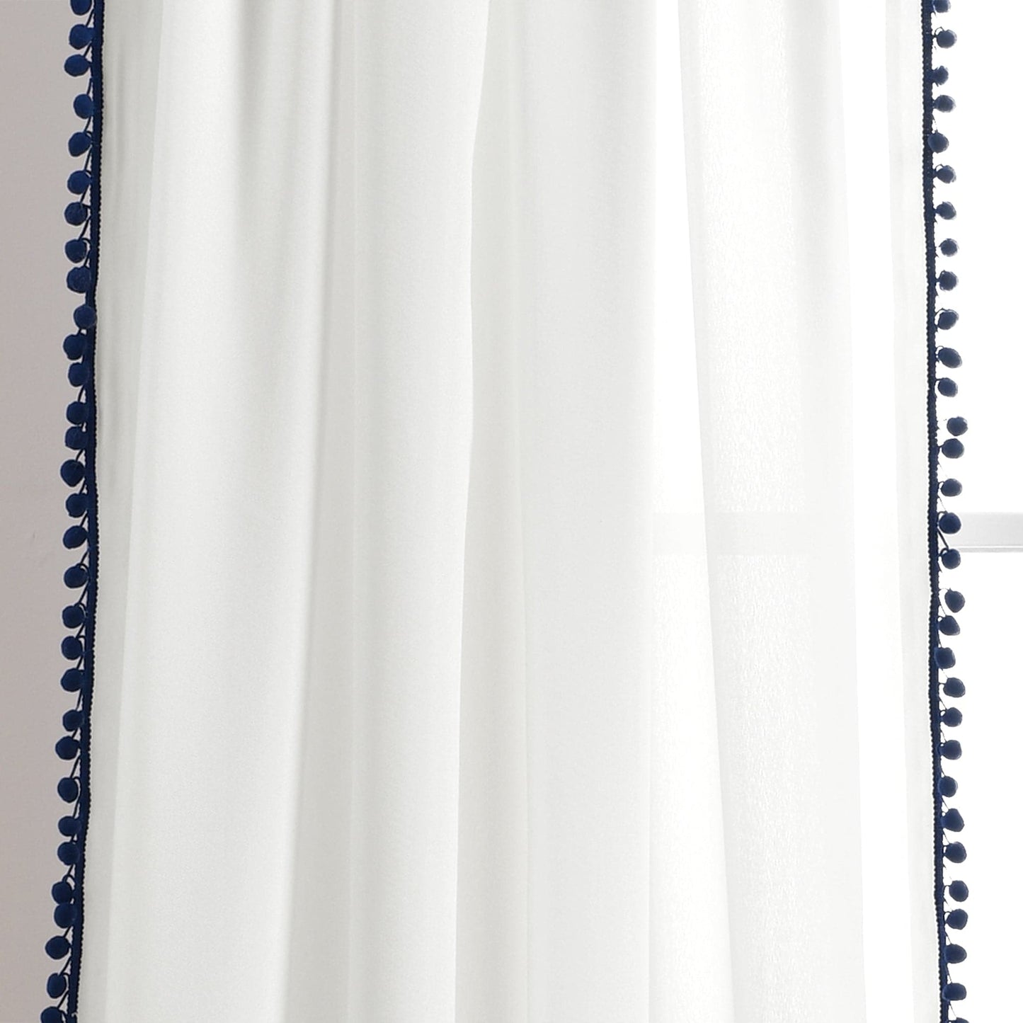 Pom Pom Window Curtain Panel