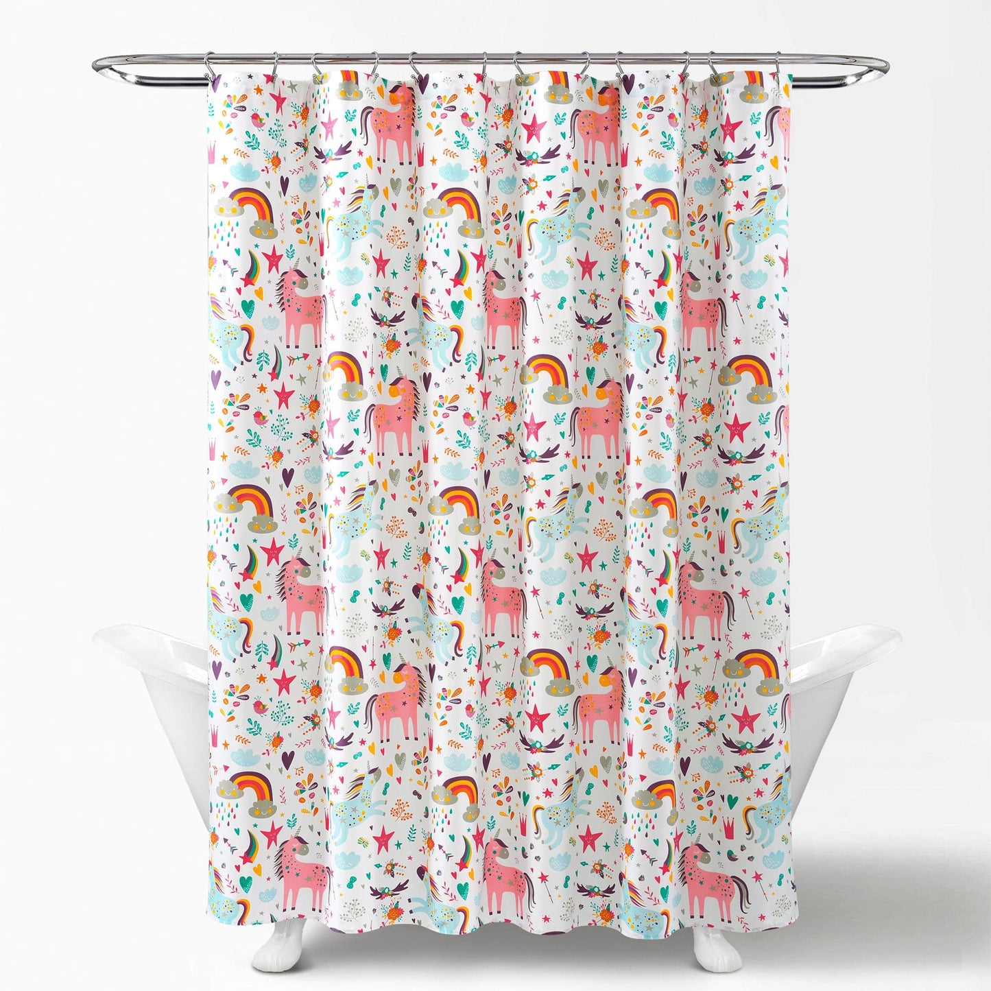 Unicorn Heart Shower Curtain