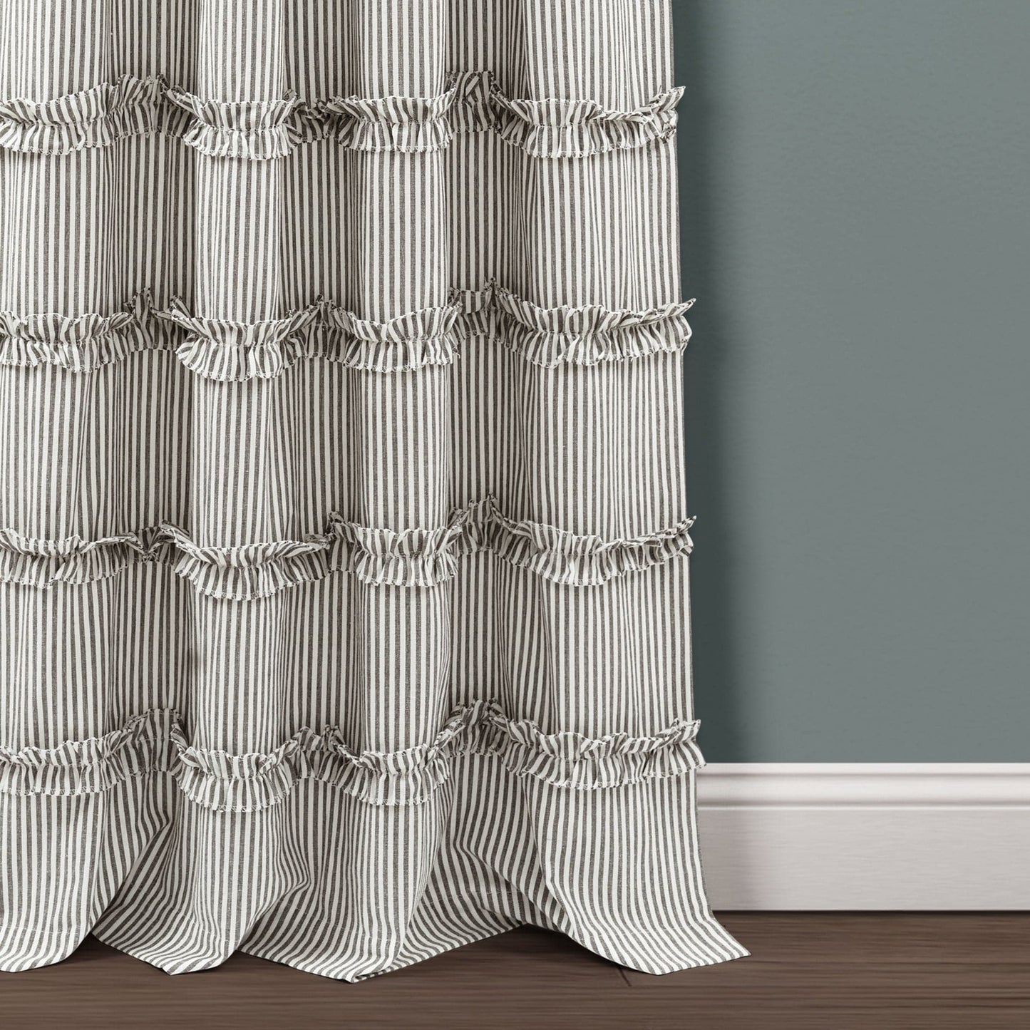 Vintage Stripe Yarn Dyed Window Curtain Panel Set