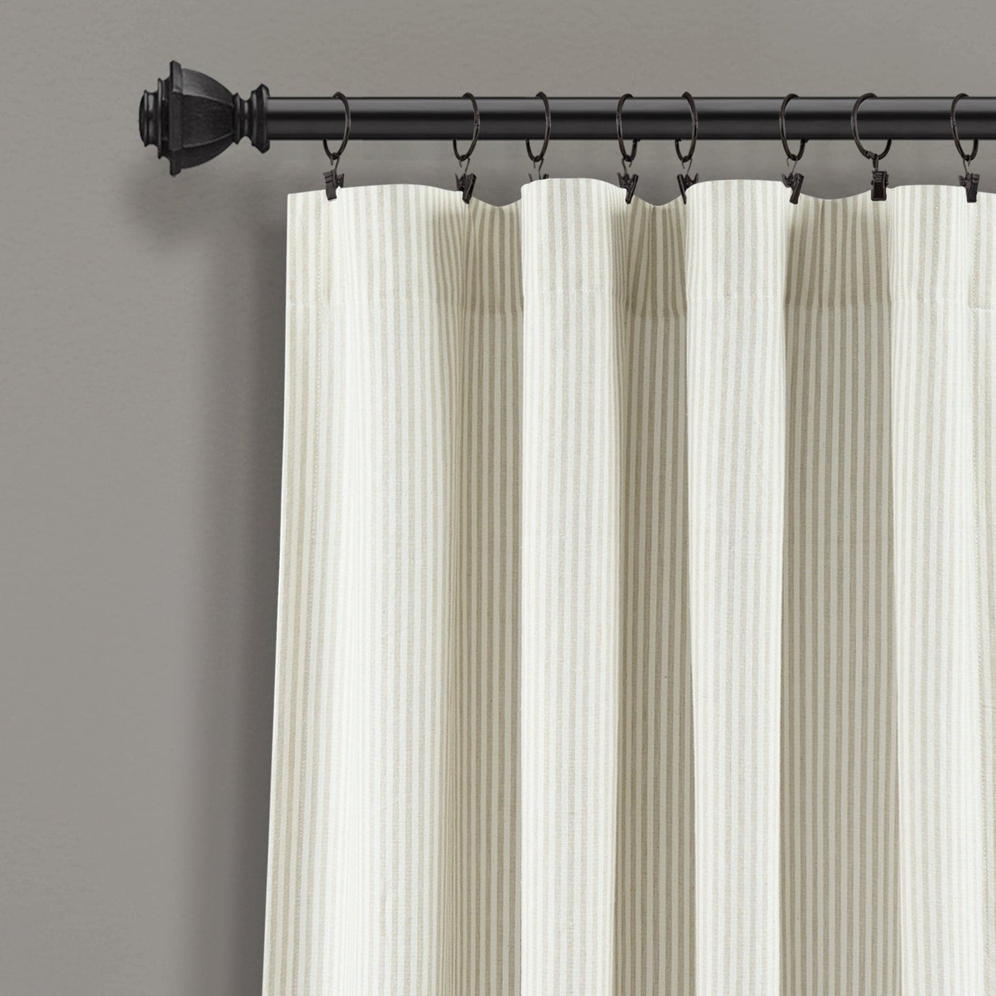 Vintage Stripe Yarn Dyed Window Curtain Panel Set